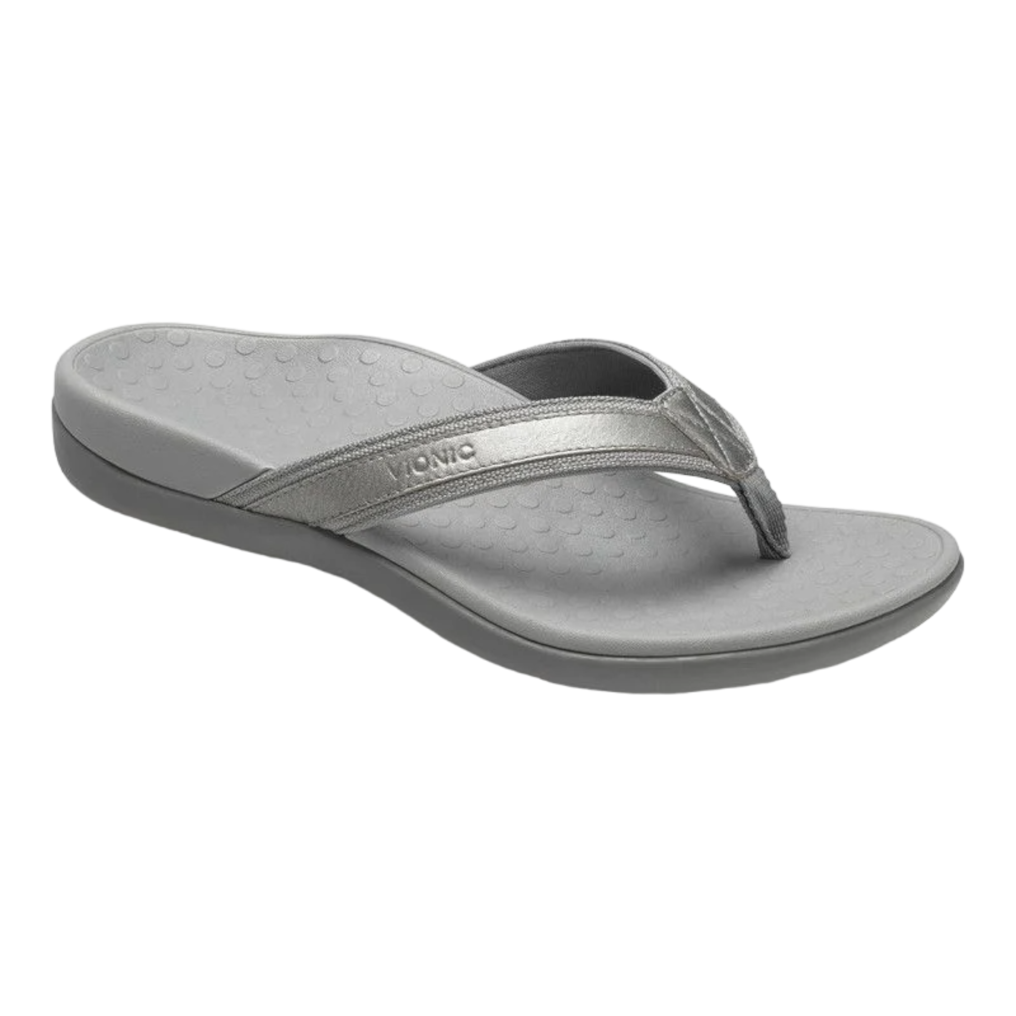 Vionic - Tide II Toe Post Sandal - Pewter Metallic / M / 7