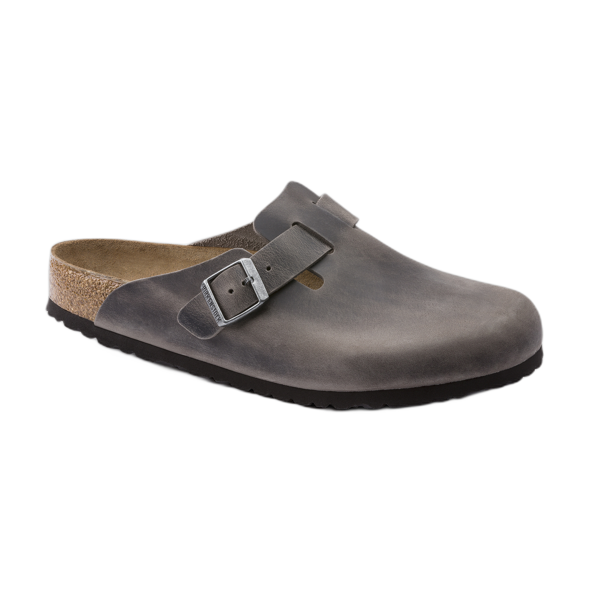 Birkenstock - Boston Soft Footbed Oiled Leather - Iron / N / 36