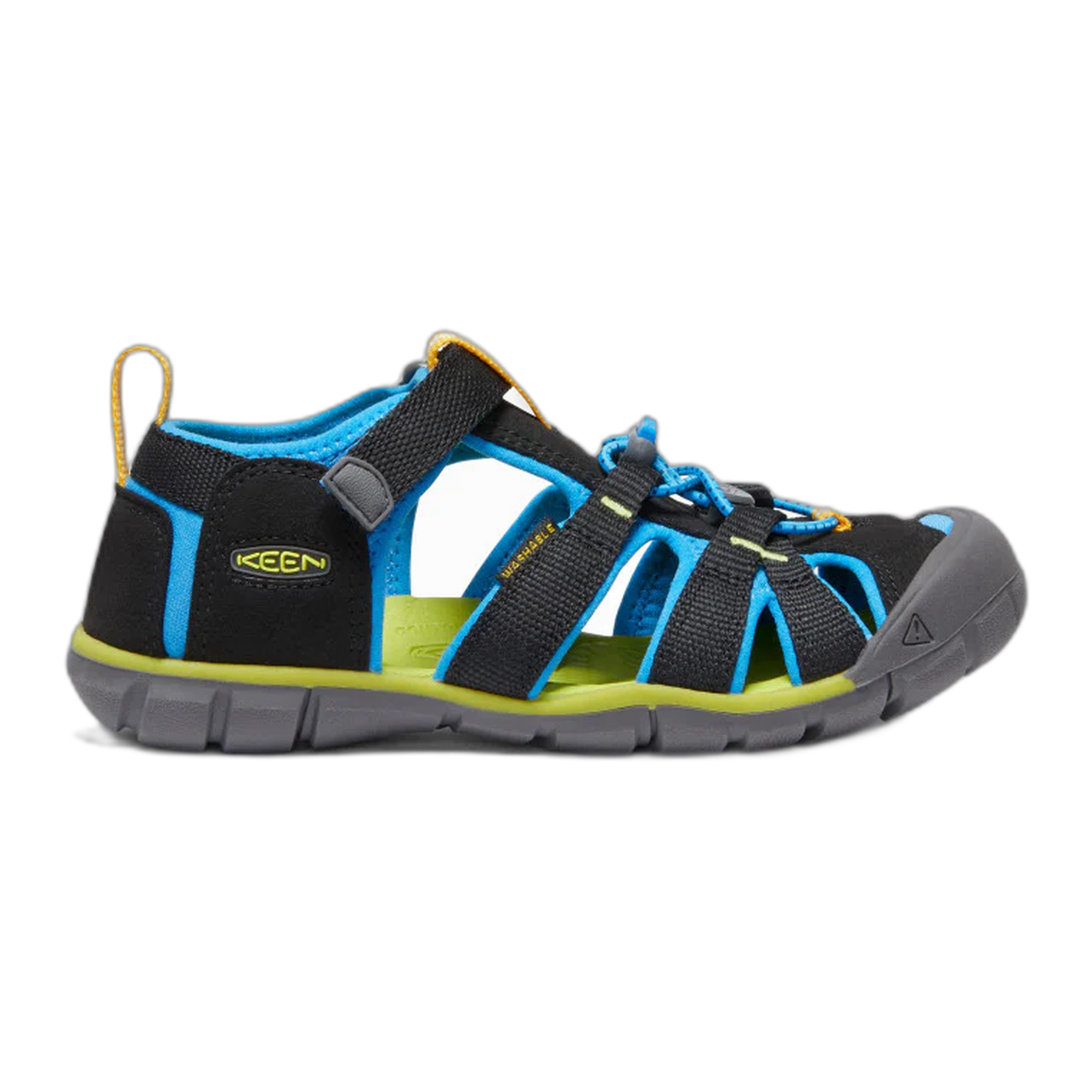 KEEN - Big Kids' Seacamp II CNX - Black/Brillant Blue / M / 4