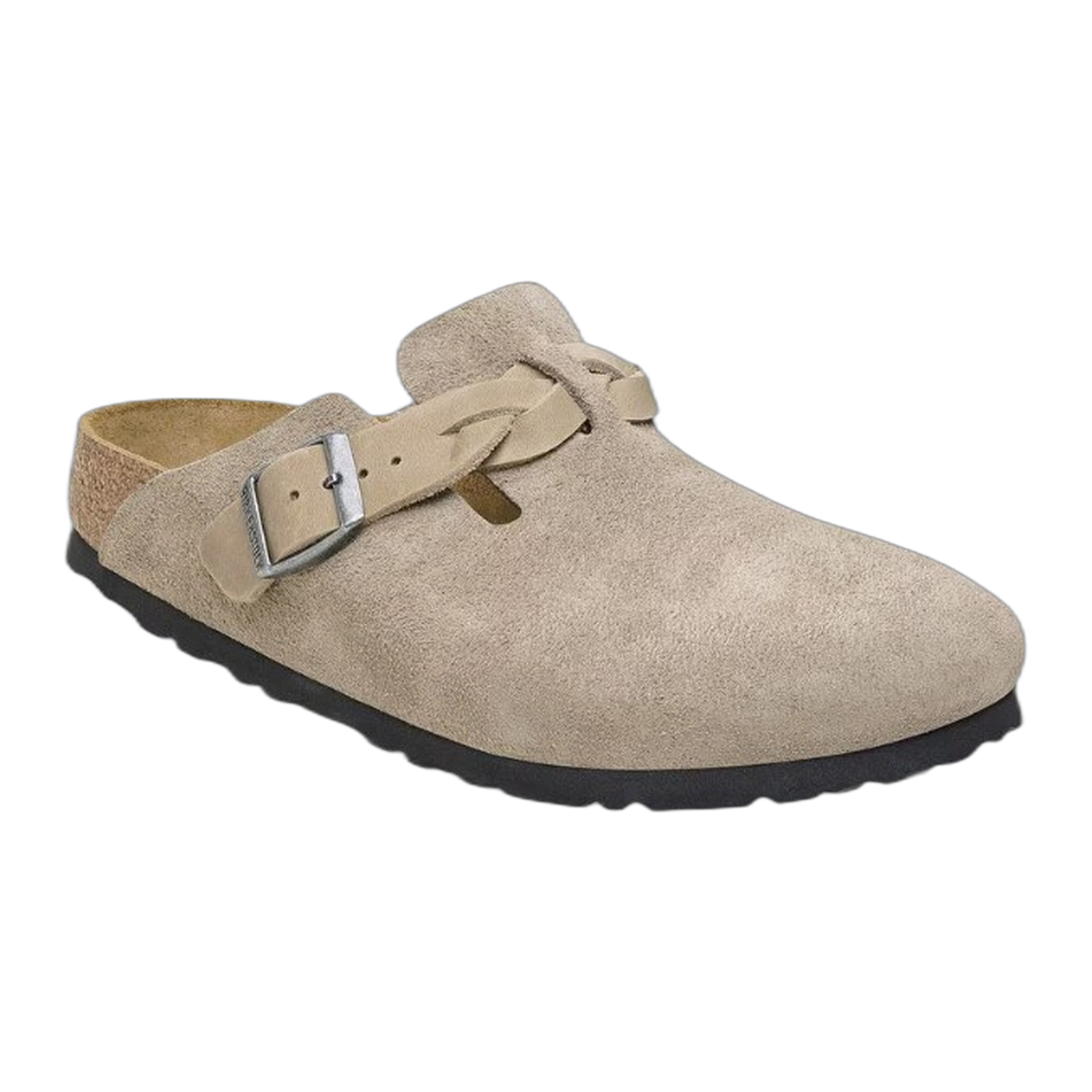 Birkenstock - Boston Braid Suede Leather - Taupe Suede / M / 36