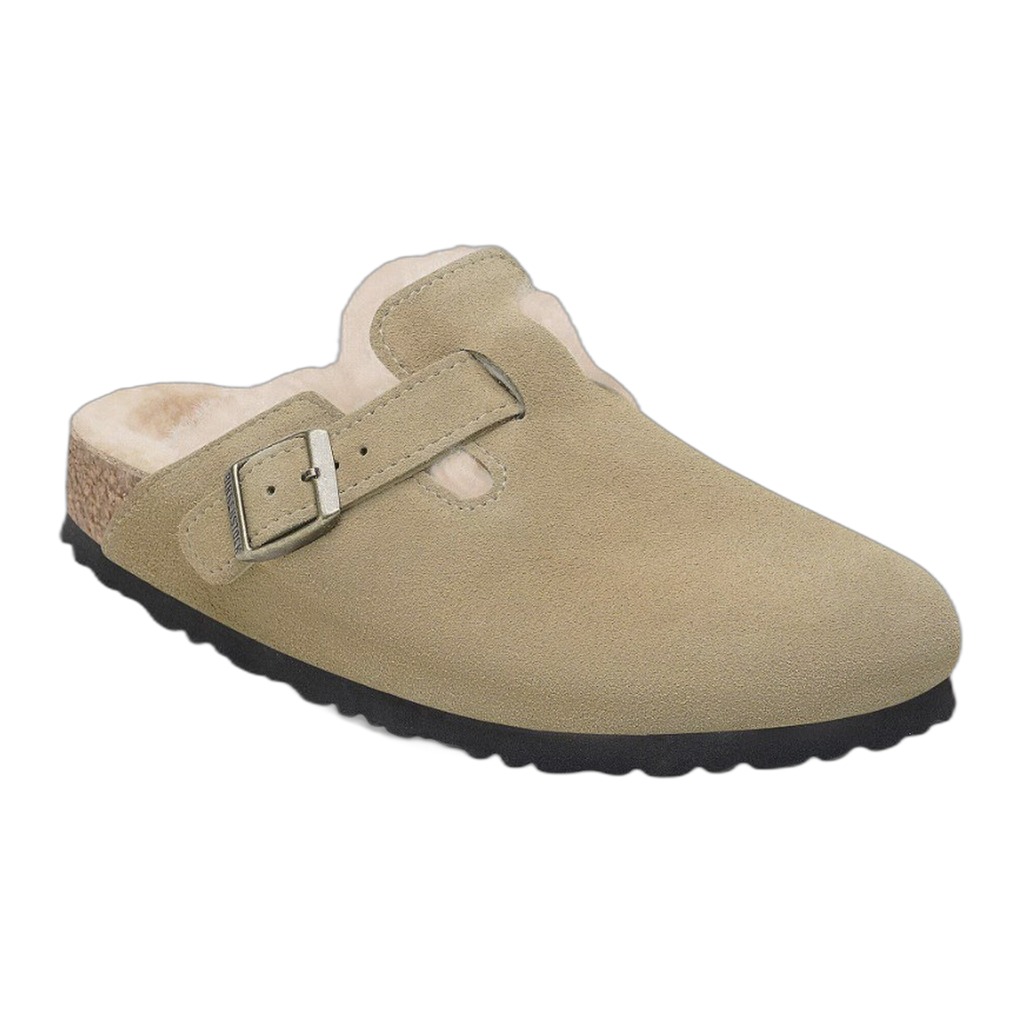 Birkenstock - Boston Shearling Suede Leather - Taupe/Sandcastle / N / 37