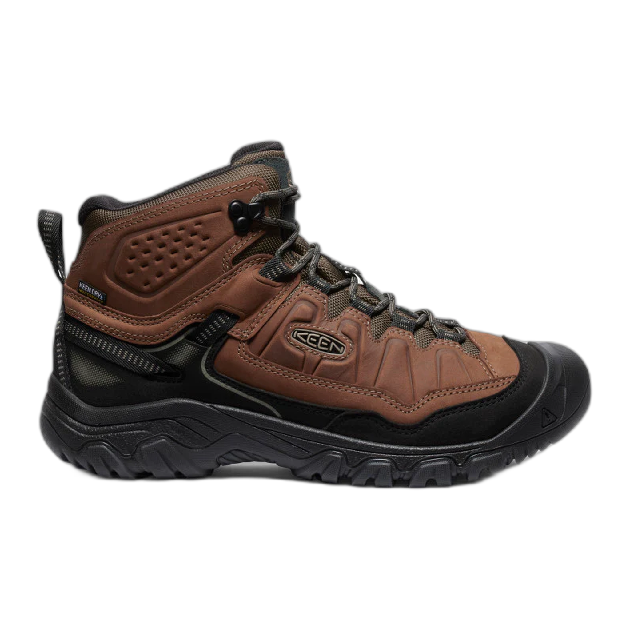 KEEN - Men's Targhee IV Waterproof Hiking Boot - Bison/Black / W / 8