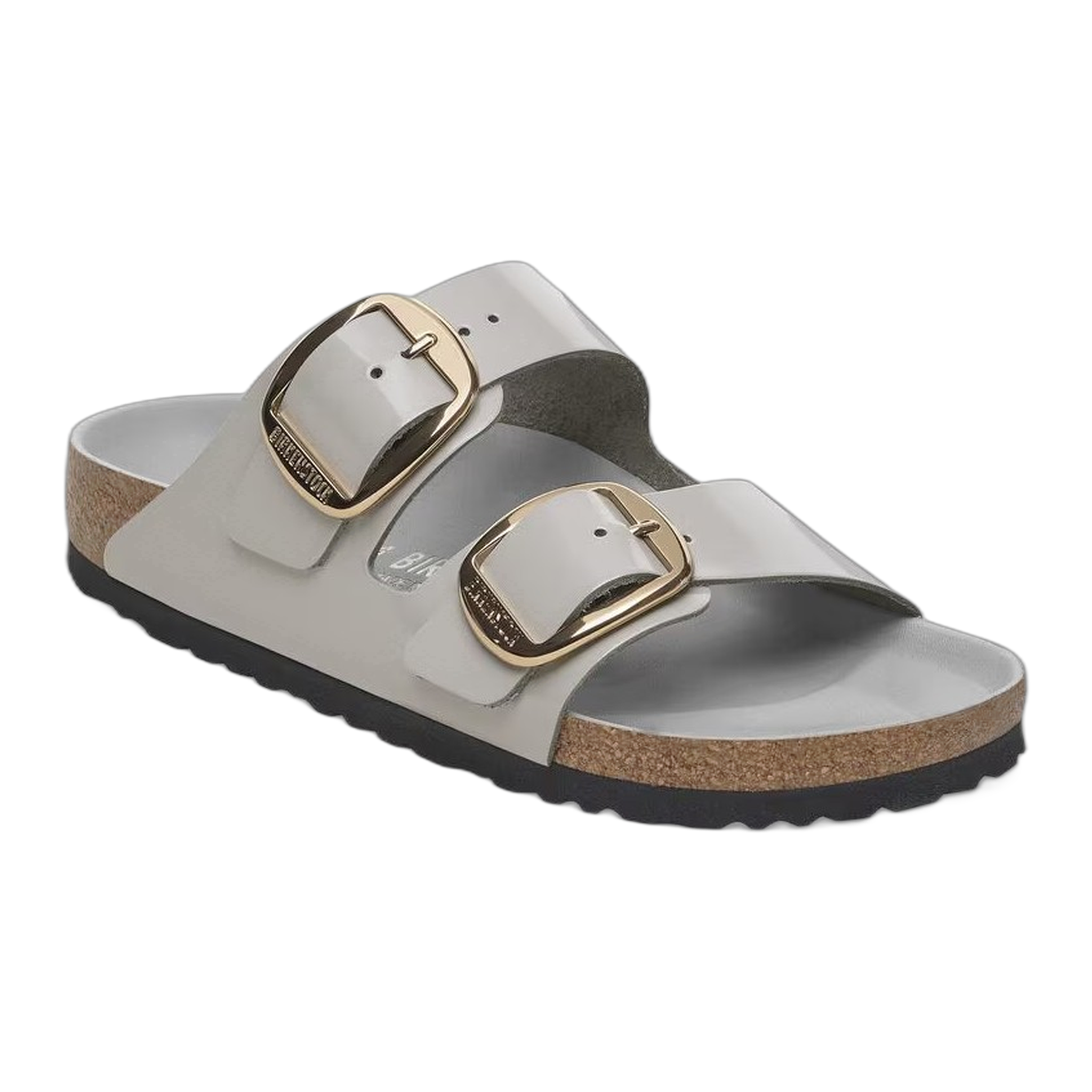Birkenstock - Arizona Big Buckle Natural Leather Patent - High Shine Stone Coin / N / 37