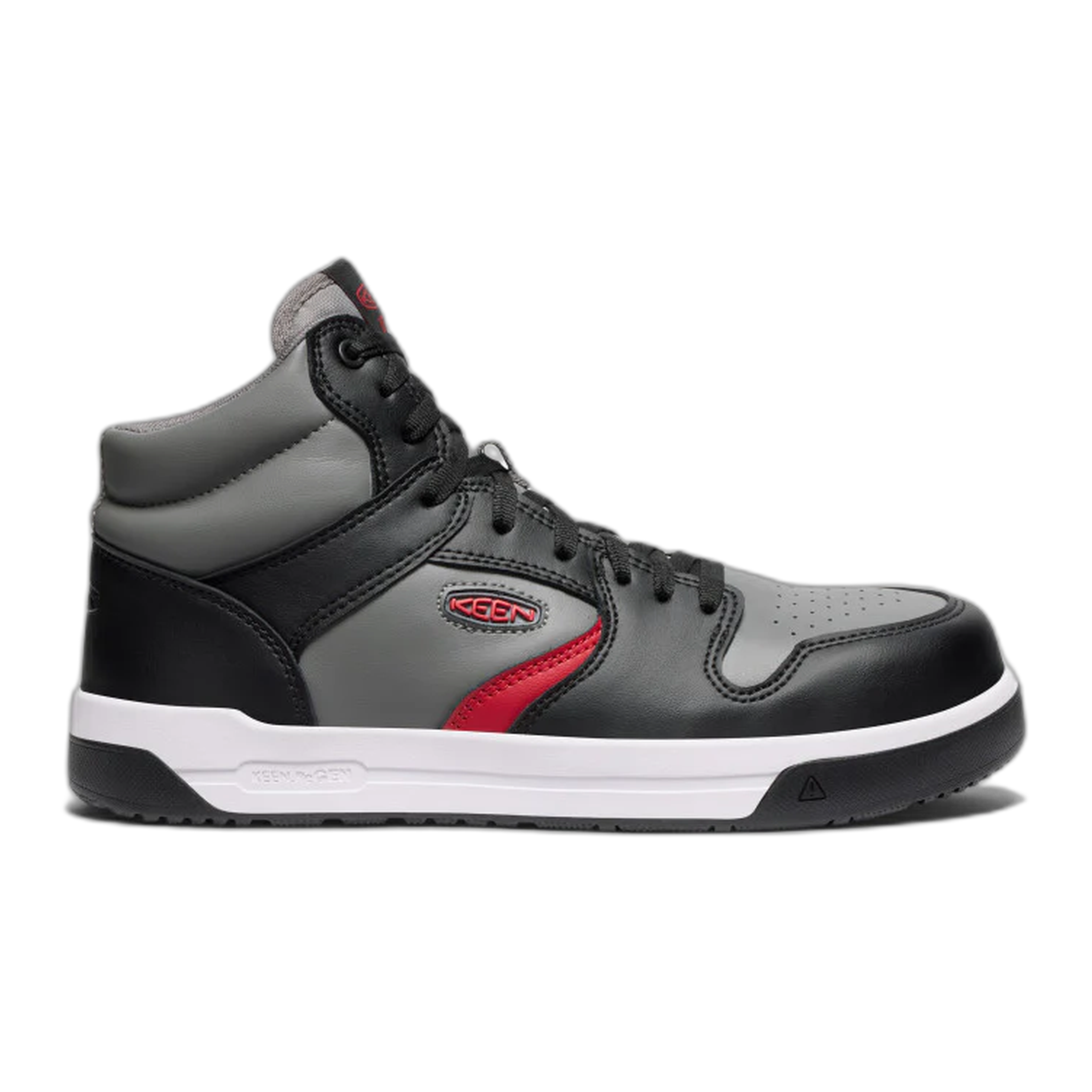 KEEN Utility - Men's Overton Mid Work Shoe (Carbon-Fiber Toe) - Grey/Black / M / 9