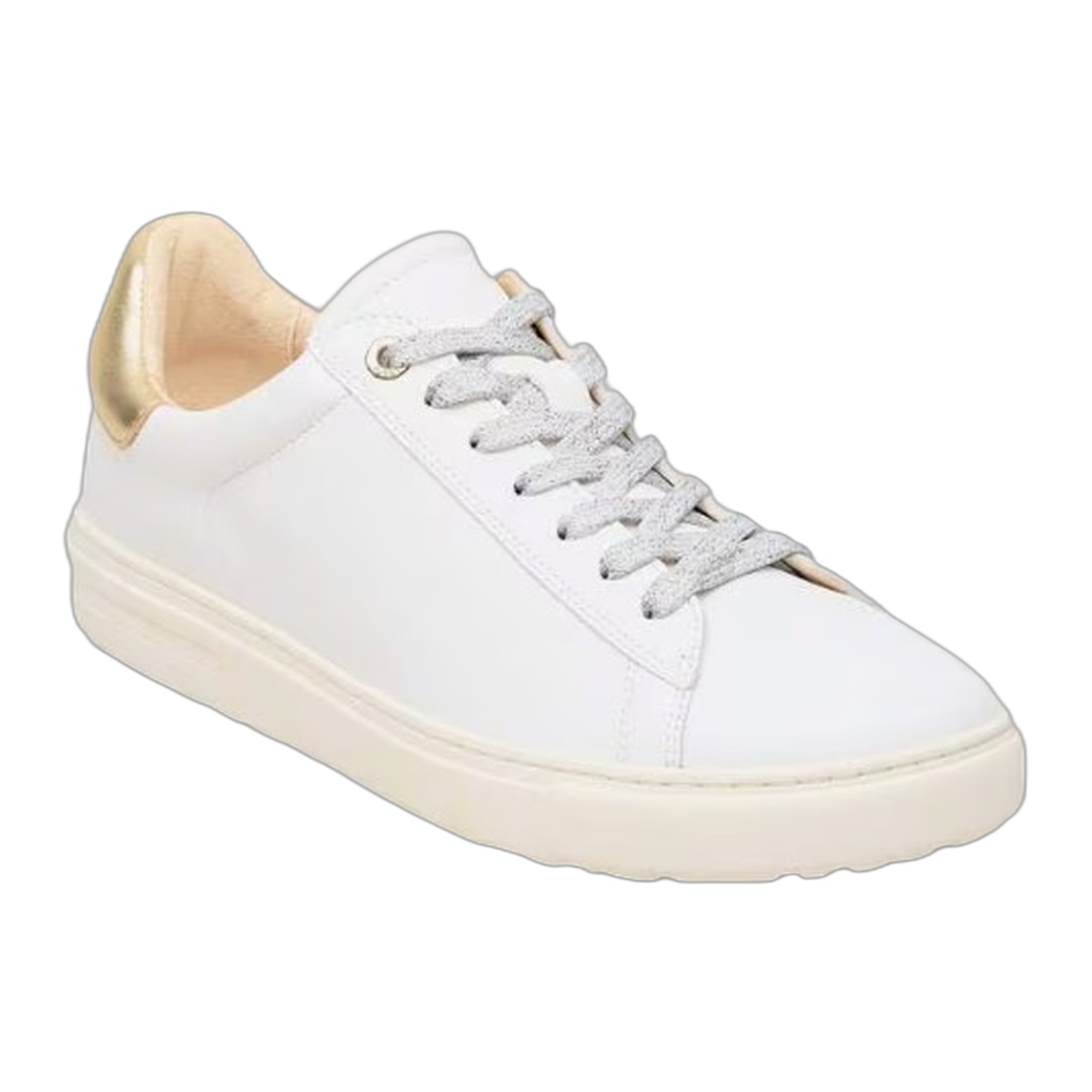 Birkenstock - Women's Bend Low Leather - White/Metallic Gold / N / 36