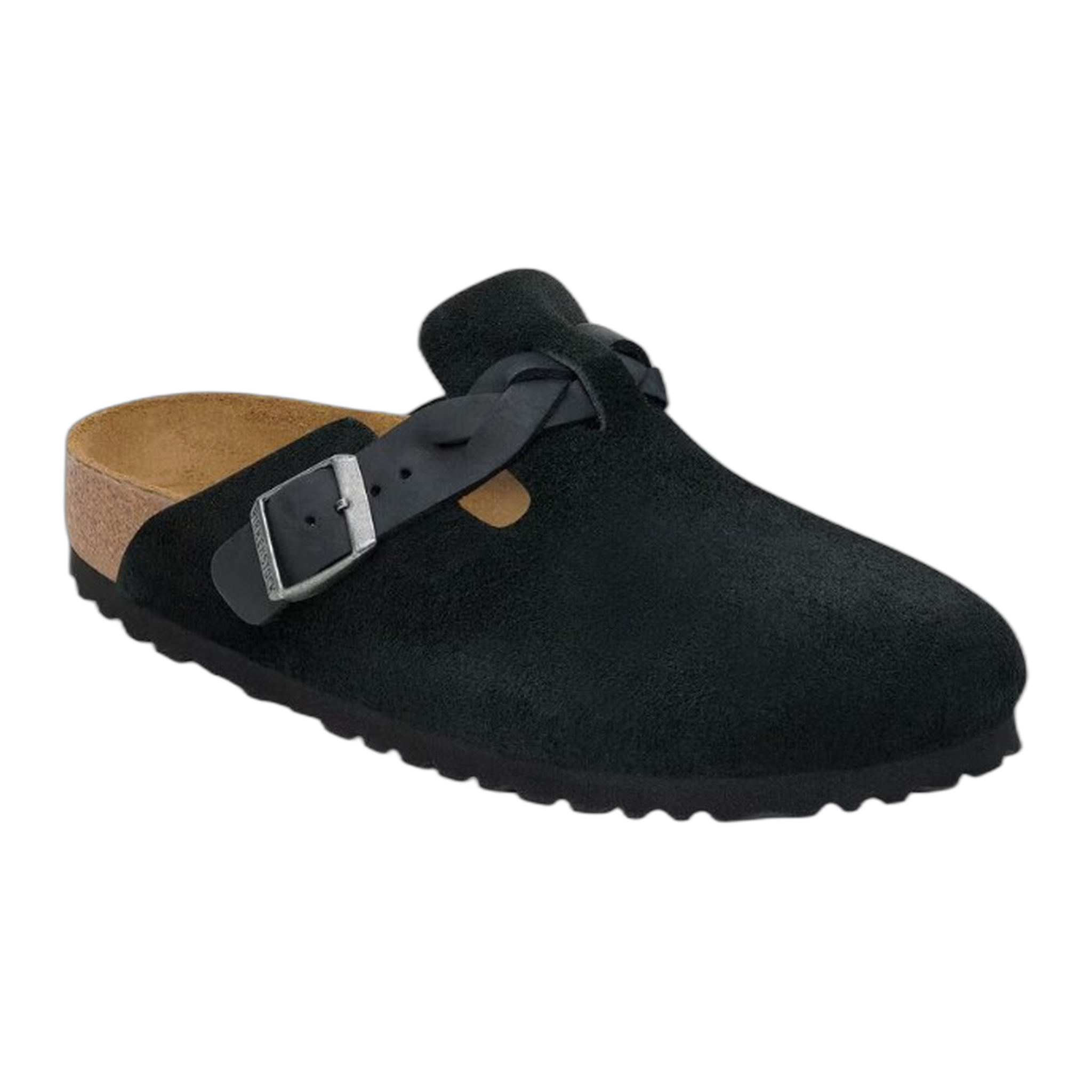 Birkenstock - Boston Braid Suede Leather - Black Suede / N / 36