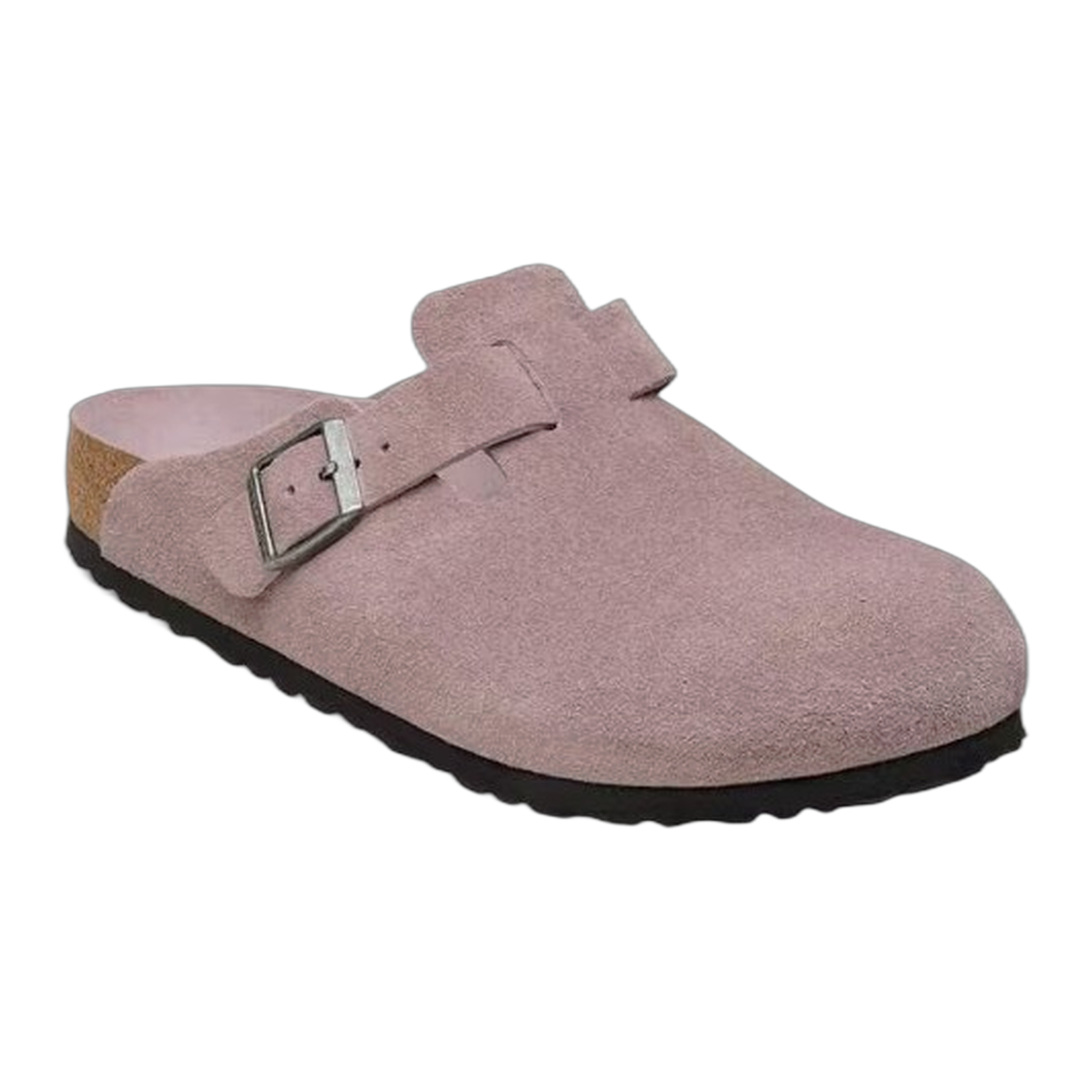Birkenstock - Boston Soft Footbed  Suede Leather - Faded Purple Suede / N / 37
