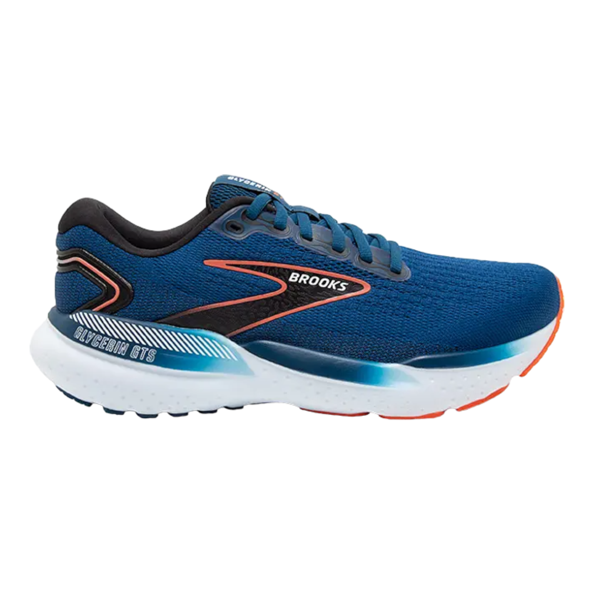 Brooks - Men's Glycerin GTS 21 - Blue Opal/Black/Nasturtium / M / 11.5