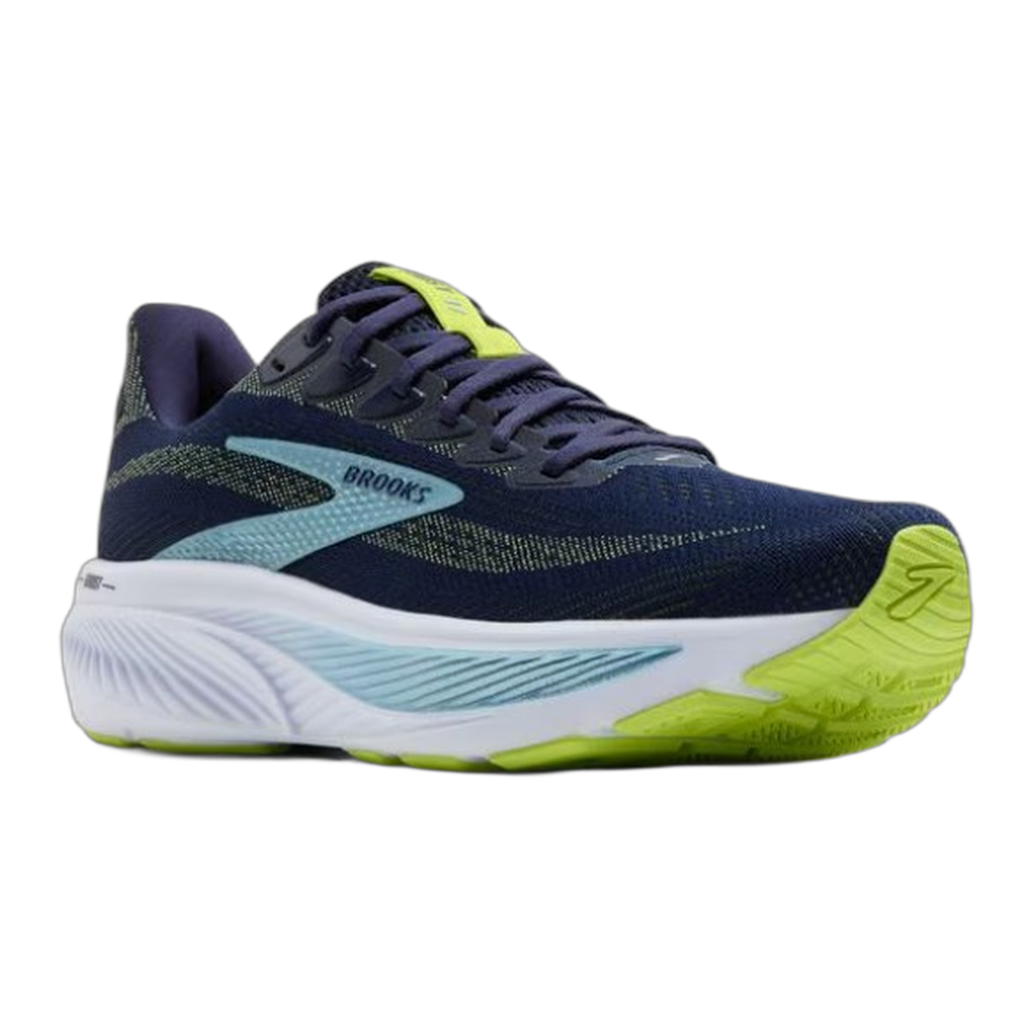 Brooks - Men's Ghost 17 - Peacoat/Lime/Blue / M / 8.5