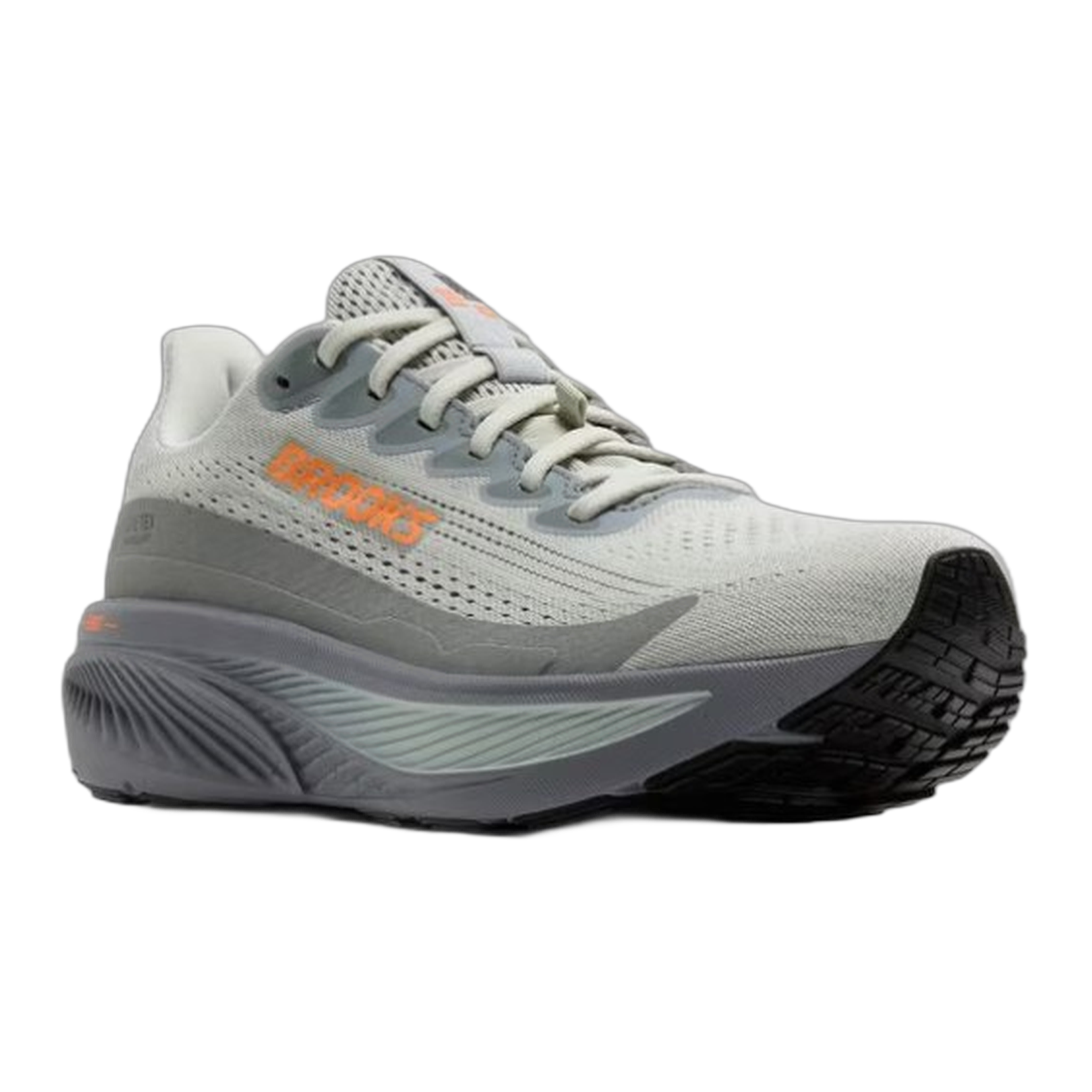 Brooks - Men's Ghost 17 GTX - Smoke/Primer Grey/Orange / M / 8.5