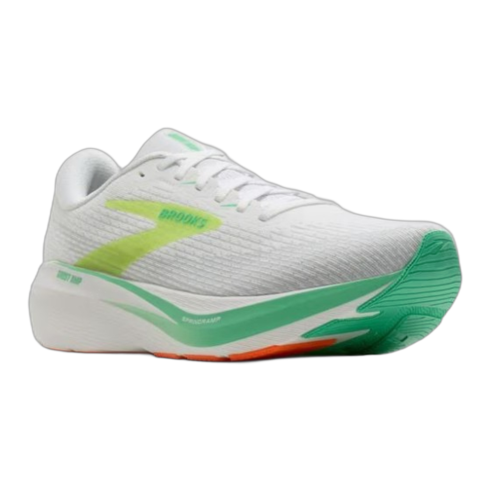Brooks - Men's Ghost Amp - White/Paradise Green/Nightlife / M / 9