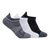 All Gender No-Show Run Sock 3-Pack - White/Black/Grey / S