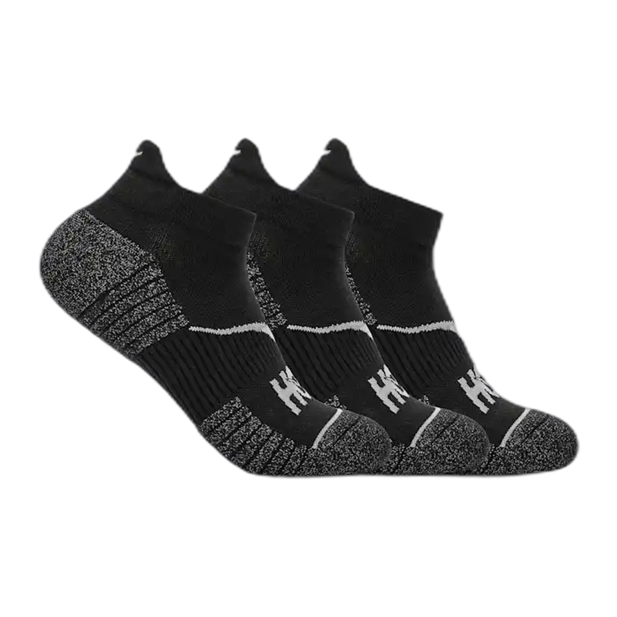 HOKA - No-Show Run Sock 3-Pack - Black/Black/Black / S