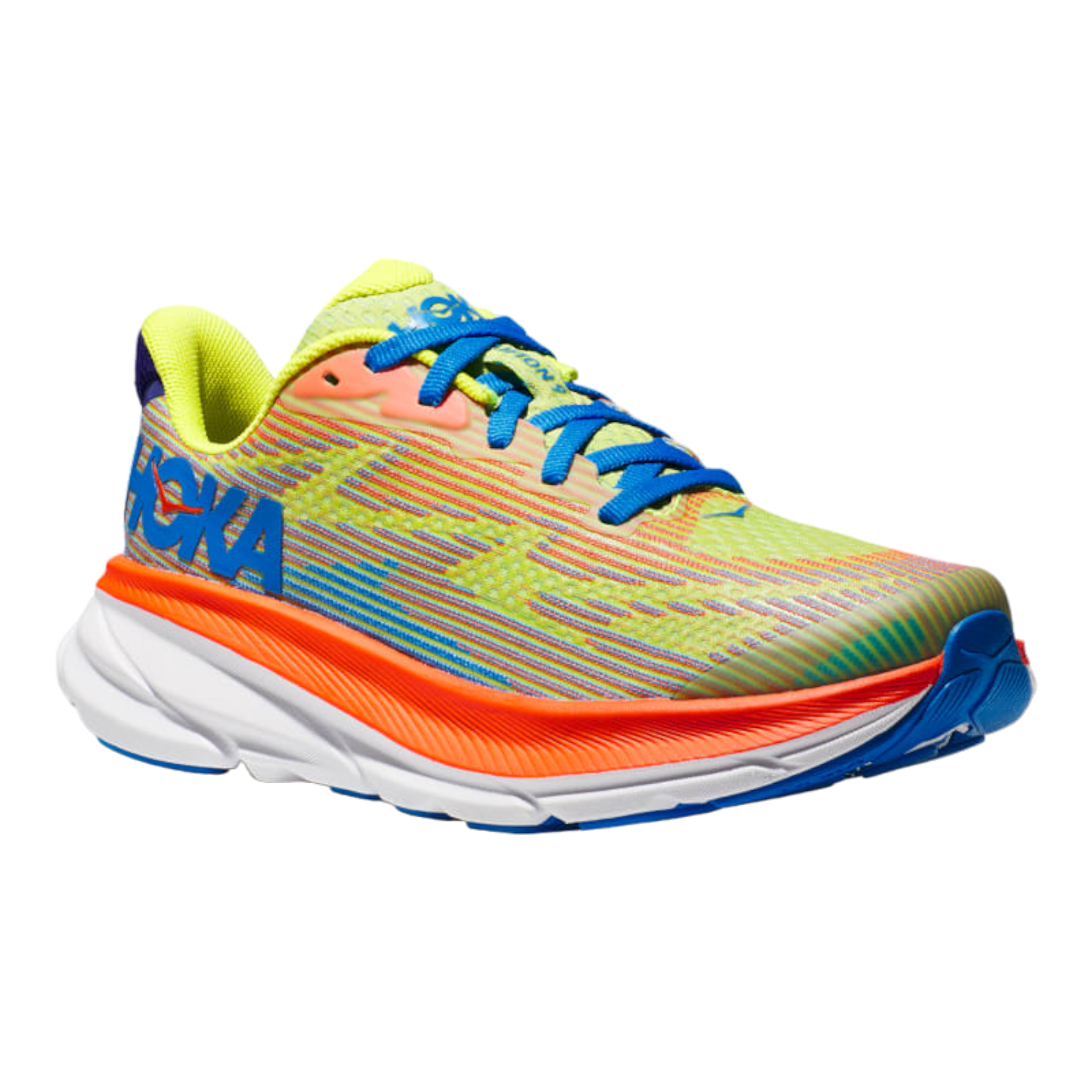 HOKA - Clifton 9 Youth - Evening Primrose/Vibrant Orange / M / 7
