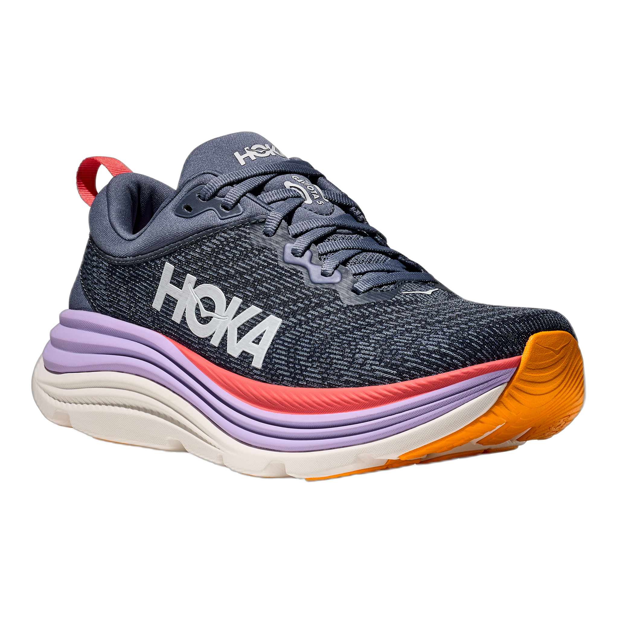 HOKA - Women's Gaviota 5 - Anchor/Grapefruit / M / 5