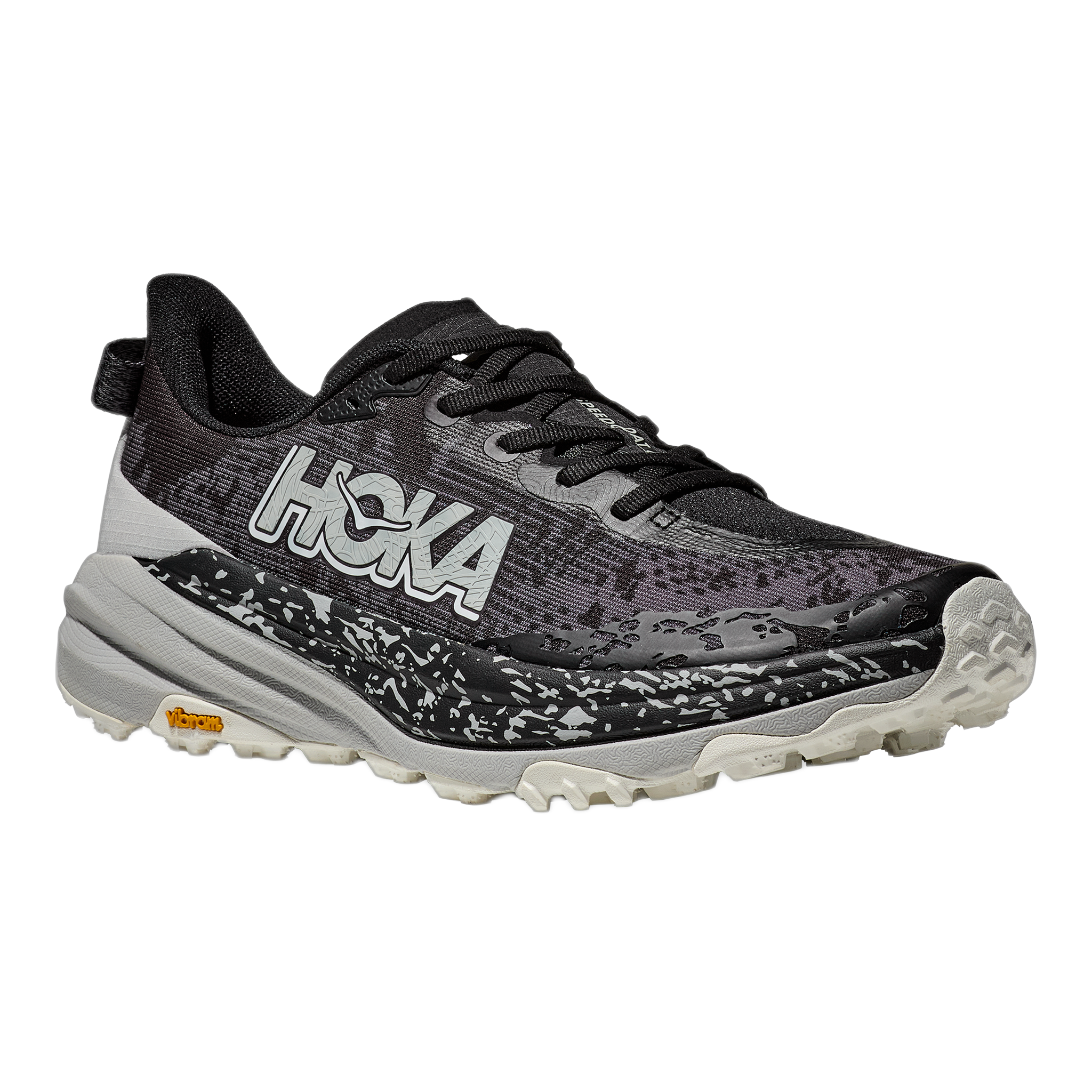 HOKA - Men's Speedgoat 6 - Black/Stardust / M / 9