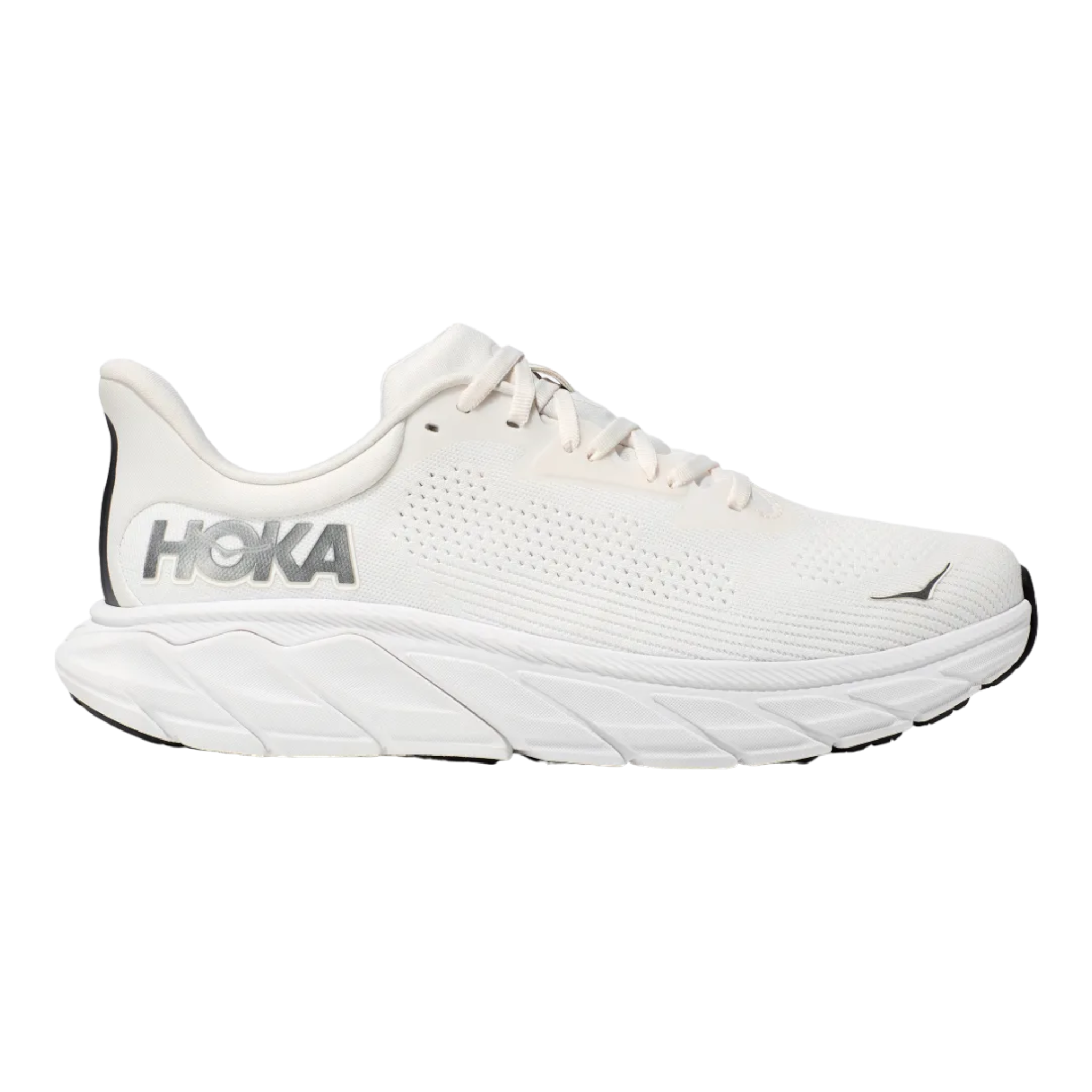 HOKA - Men's Arahi 7 - Blanc De Blanc / Steel Wool / W / 12