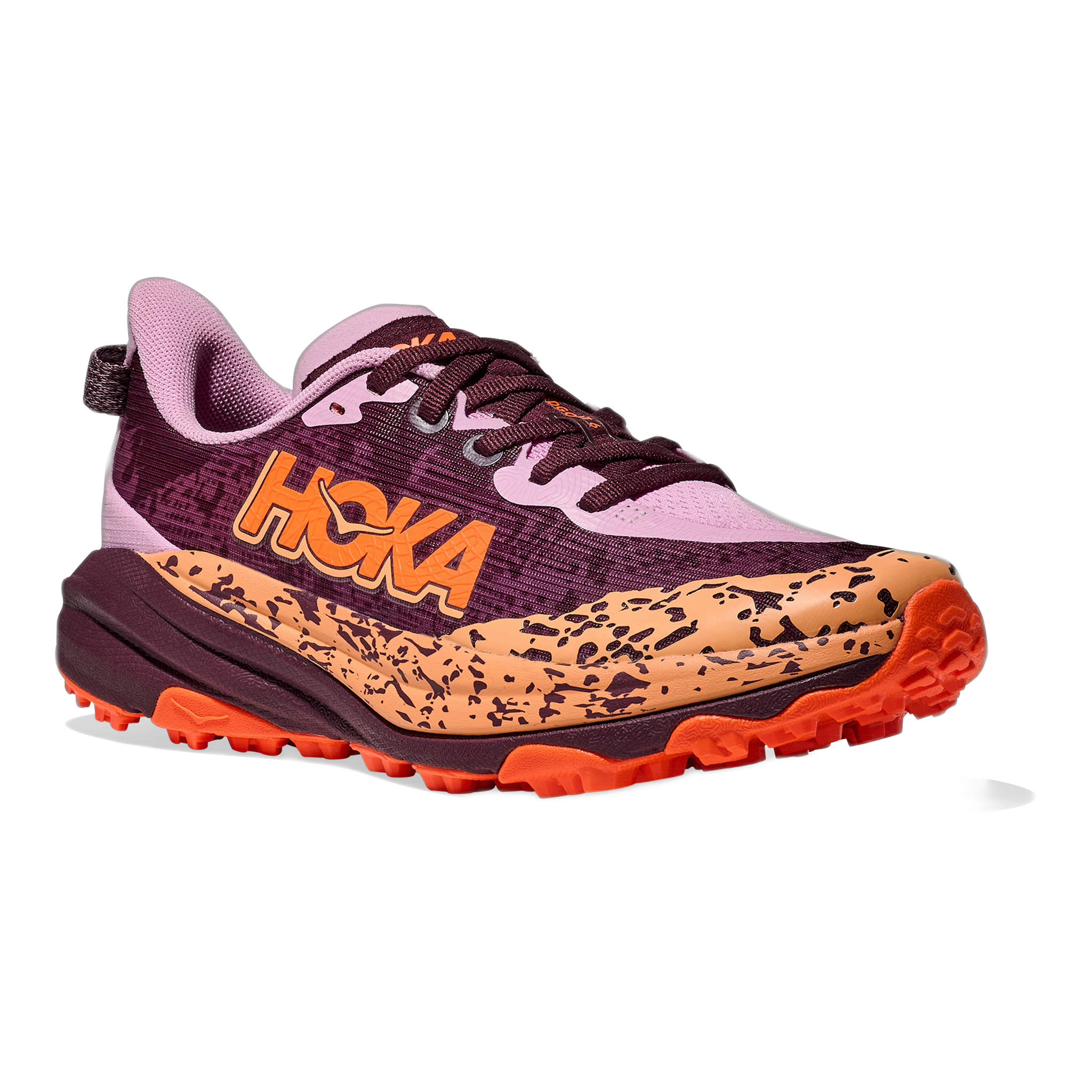HOKA - Speedgoat 6 Youth - Flowerd Nectar/Neon Tangerine / M / 3.5