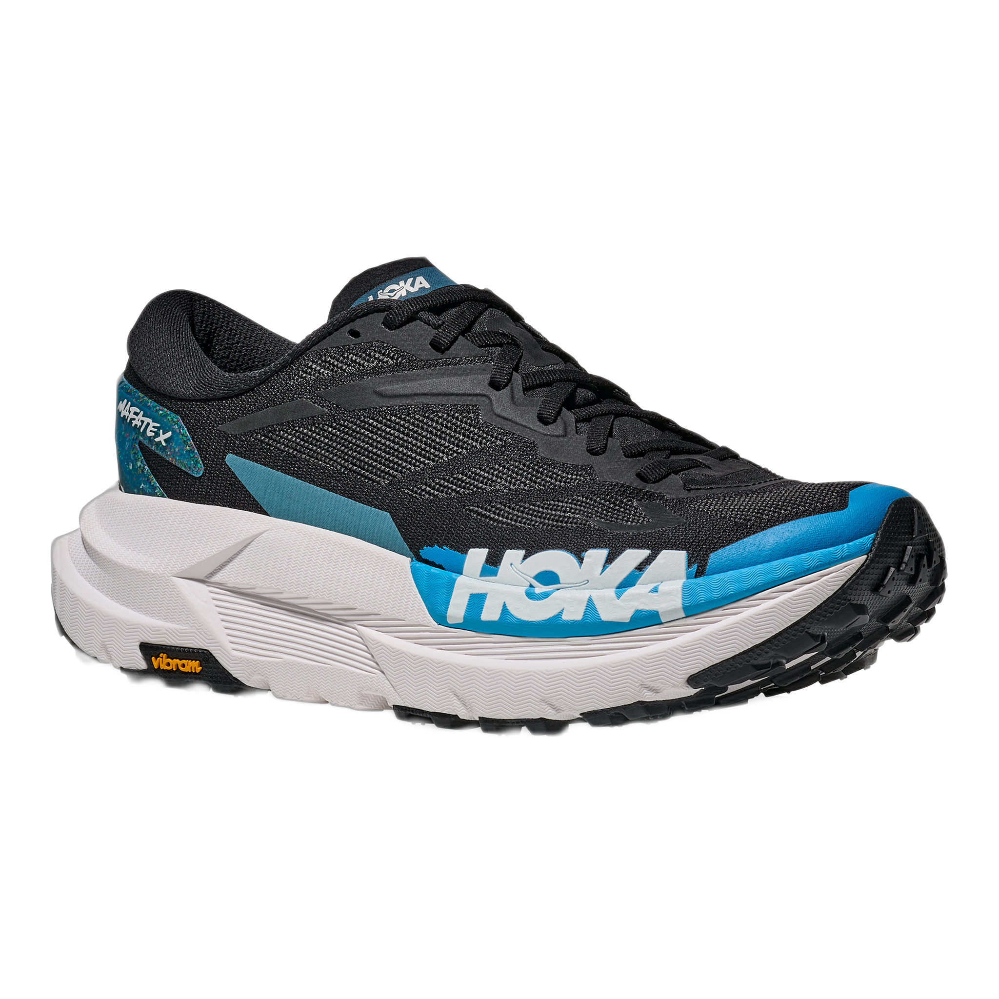 HOKA - Men's Mafate X - Black/Skyward Blue / M / 8