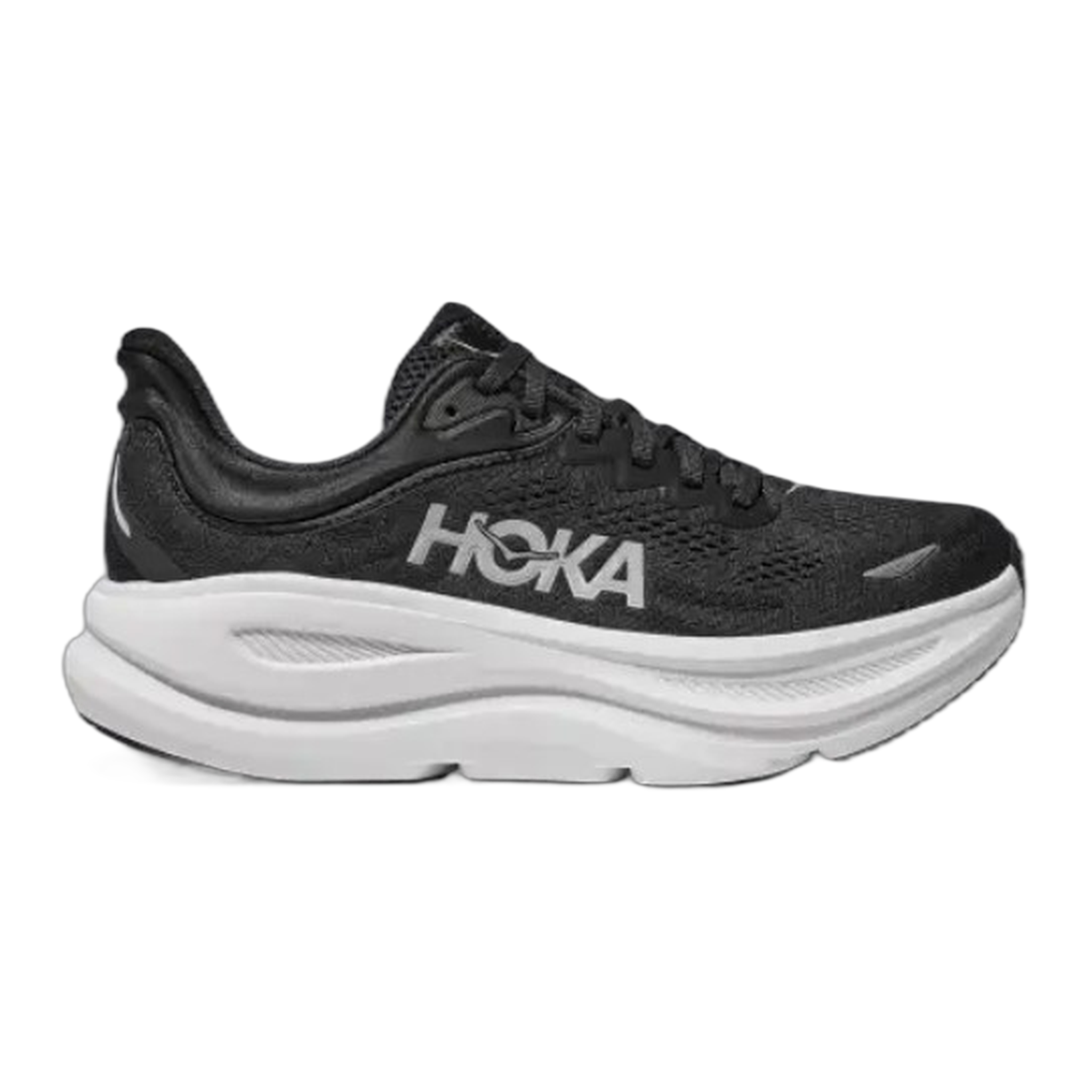 HOKA - Men's Bondi 9 - Black/White / M / 8