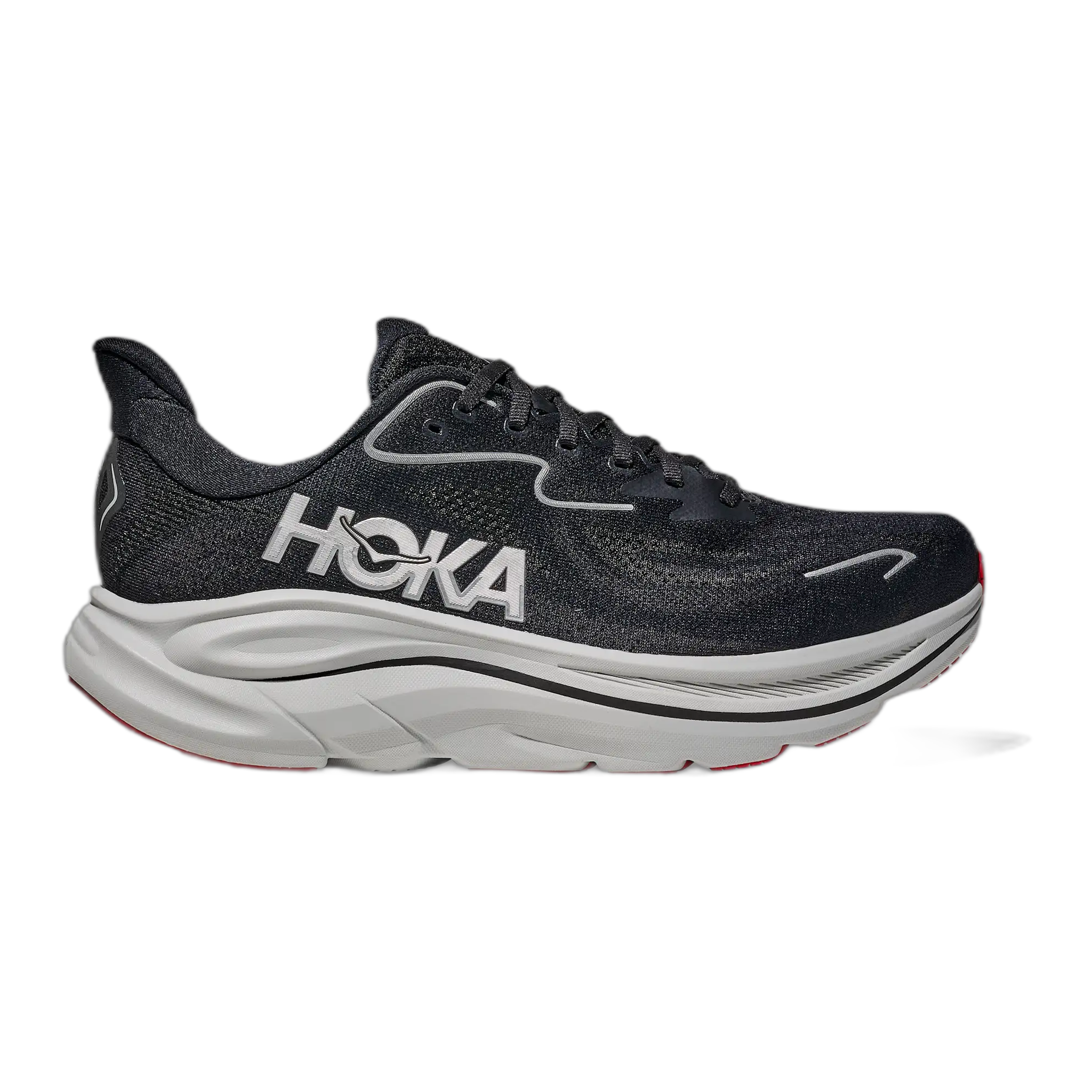 HOKA - Men's Clifton 10 - Black/Silver / M / 7