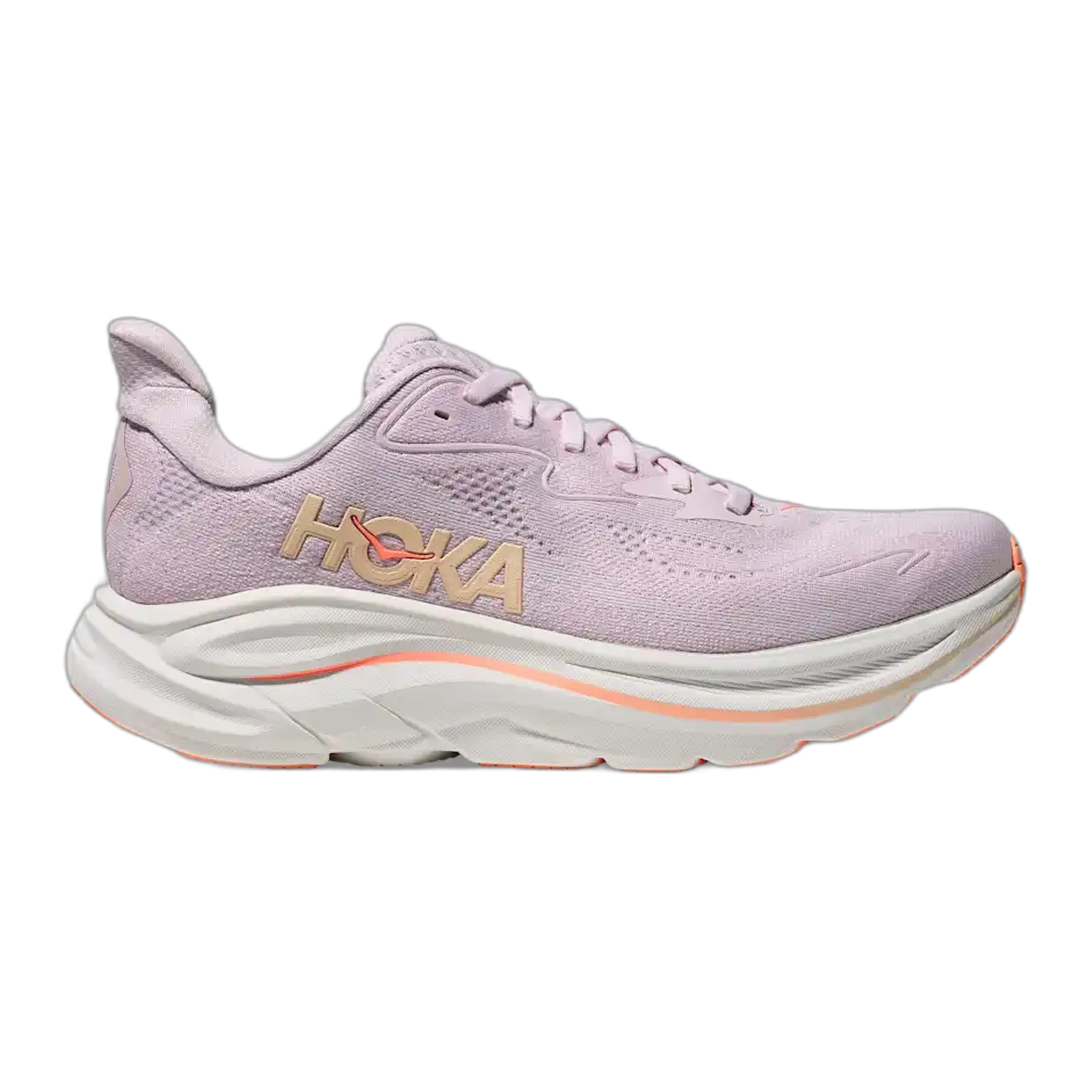 HOKA - Women's Clifton 10 - Lilac Cream / Tangerine Glow / W / 7