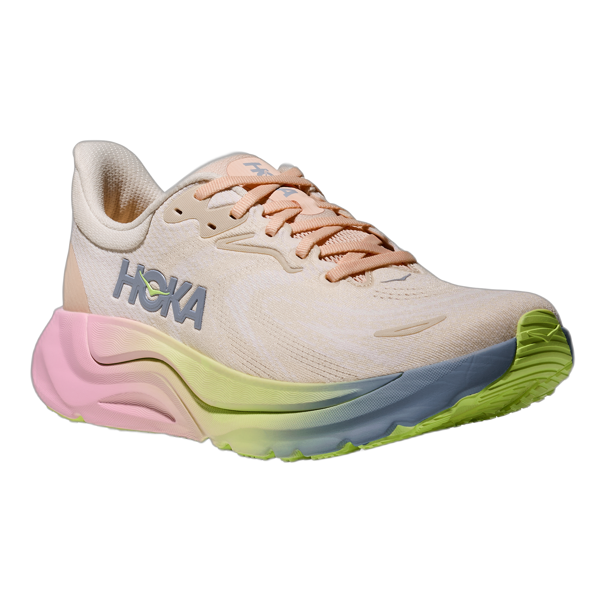 HOKA - Women's Arahi 8 - Alabaster / Tangerine Glow / M / 6