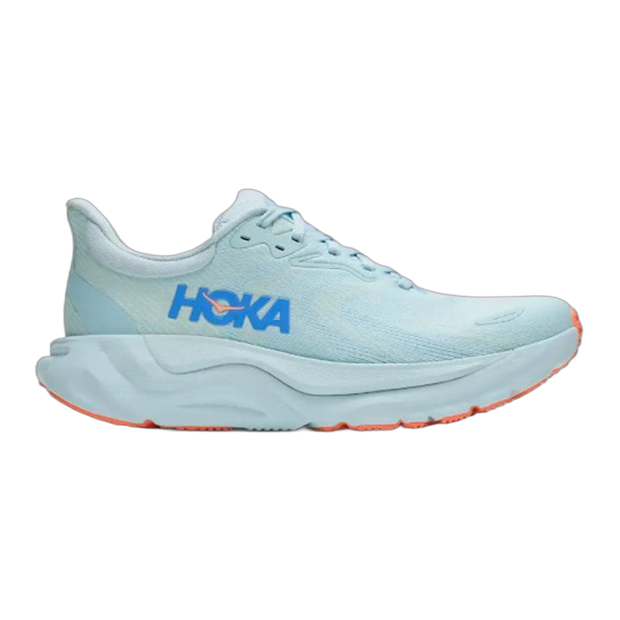 HOKA - Women's Arahi 8 - Glimmering Blue / Neon Cantaloupe / M / 5