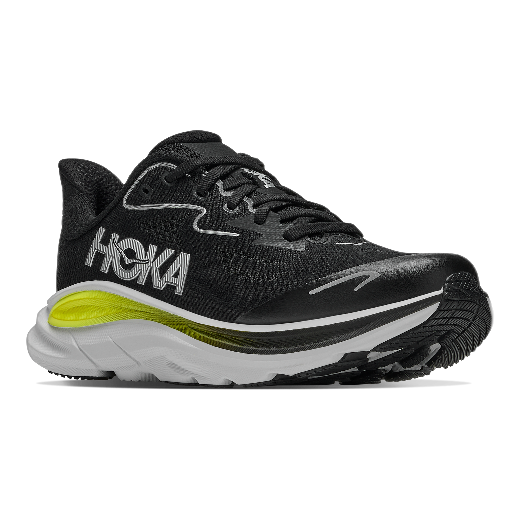 HOKA - Big Kids Clifton 10 - Black / Cosmic Grey / M / 3.5