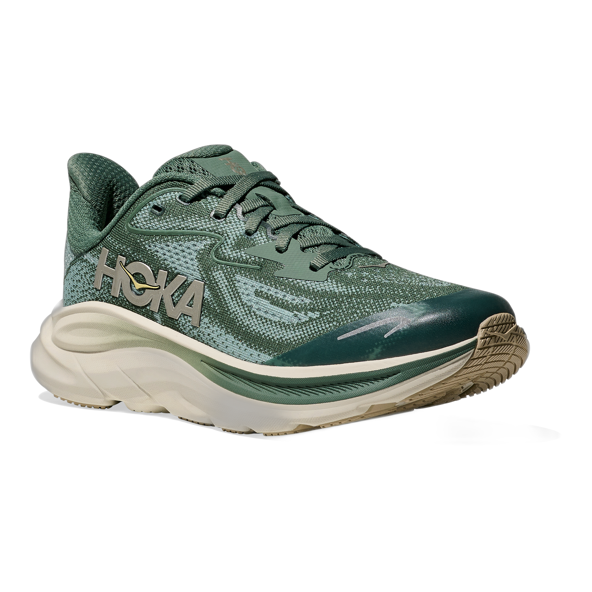 HOKA - Big Kids Clifton 10 - Fern/Truffle Salt / M / 3.5