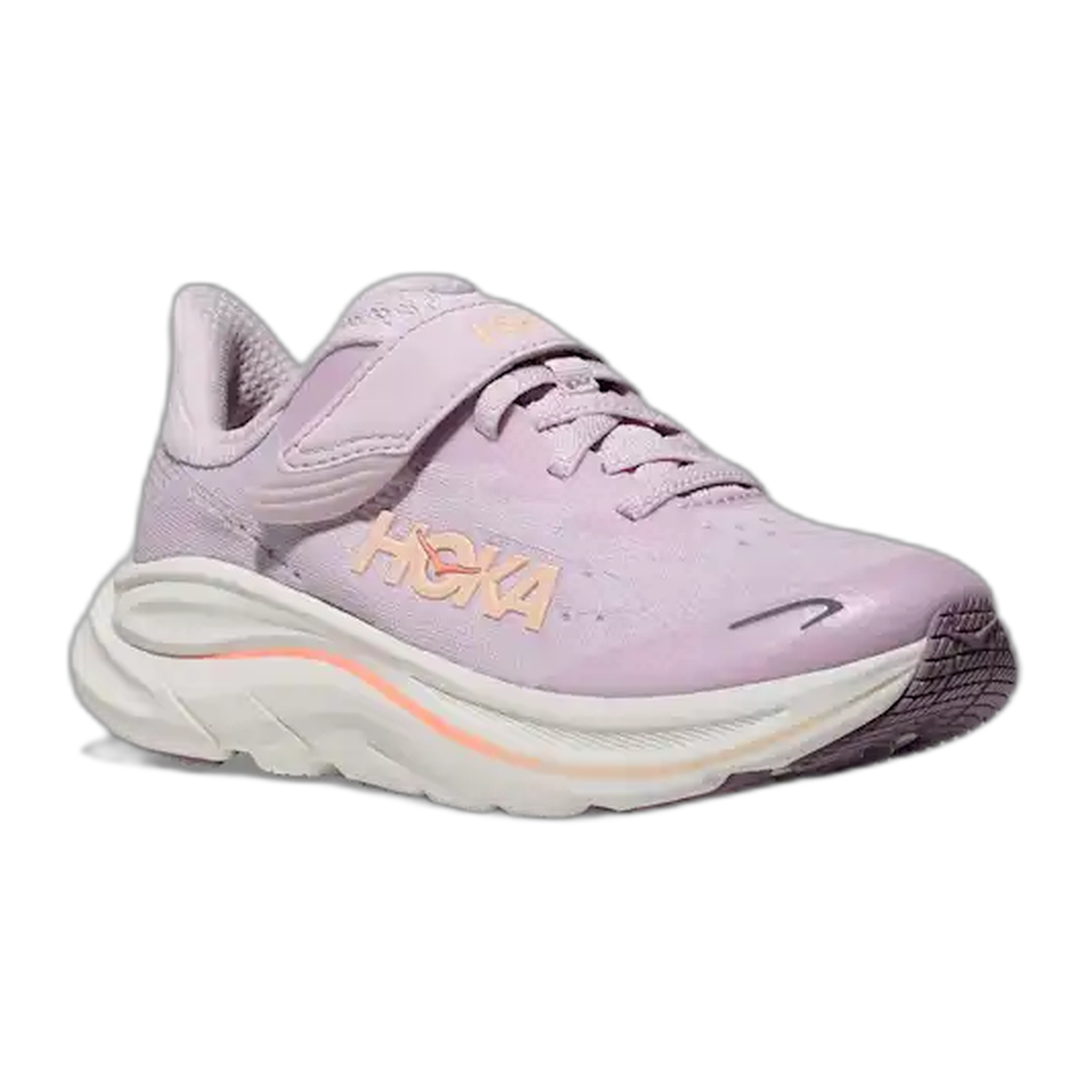 HOKA - Little Kids Clifton 10 - Lilac Cream / Tangerine Glow / M / 1