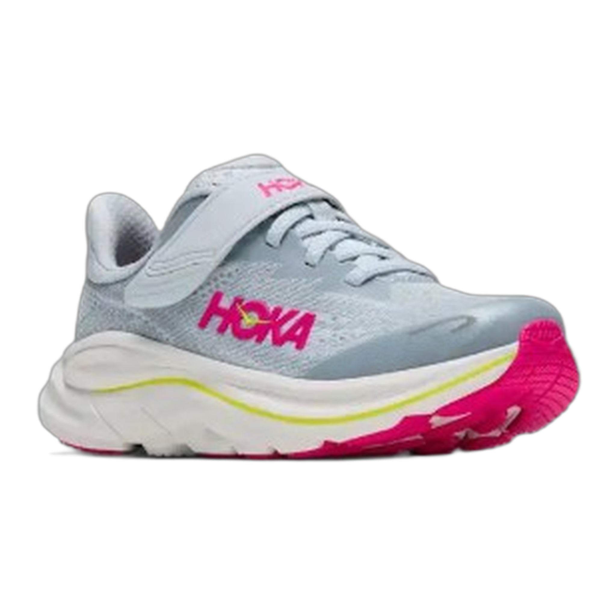 HOKA - Little Kids Clifton 10 - Overcast / Neon Dragonfruit / M / 1