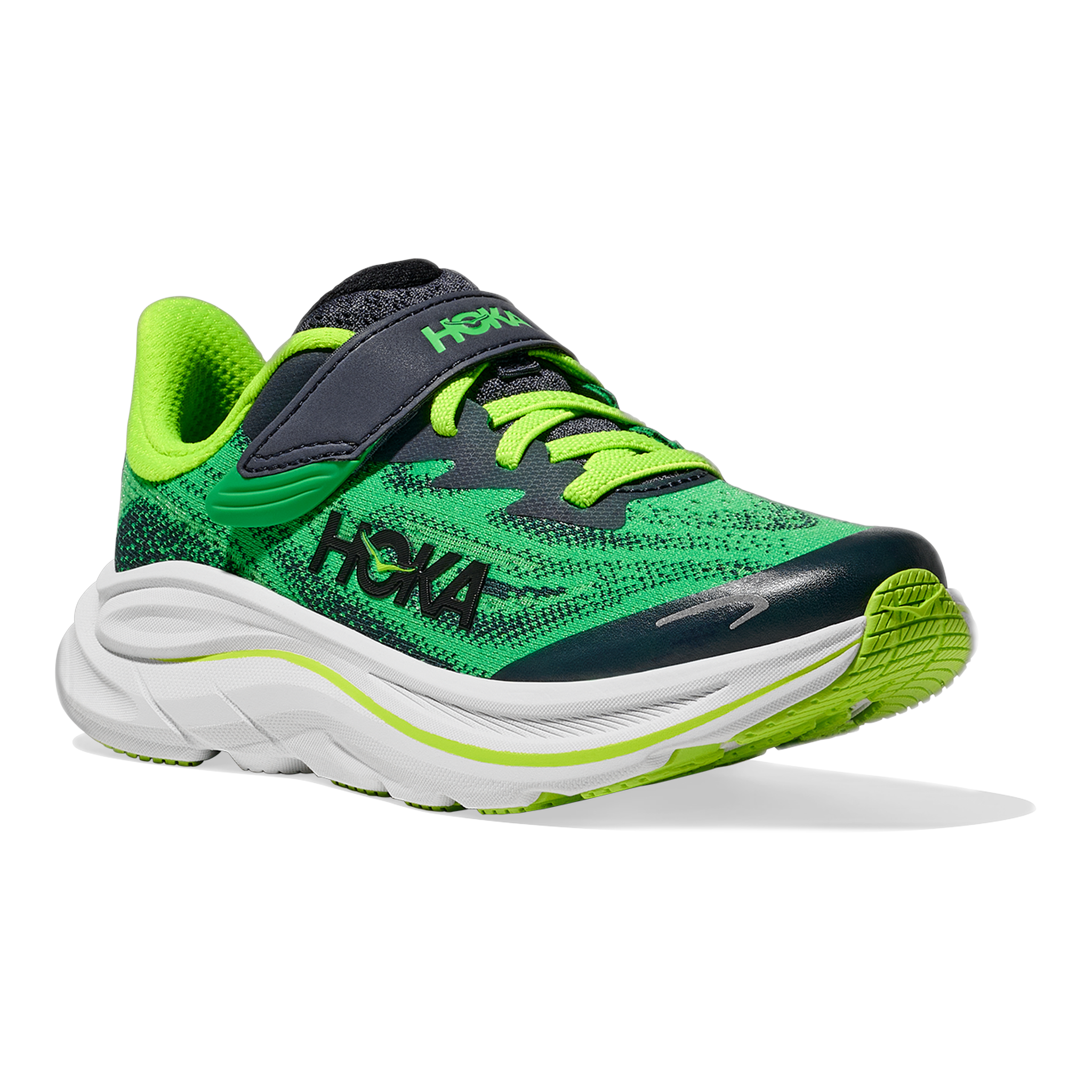HOKA - Little Kids Clifton 10 - Spring Green/Cosmic Grey / M / 10.5