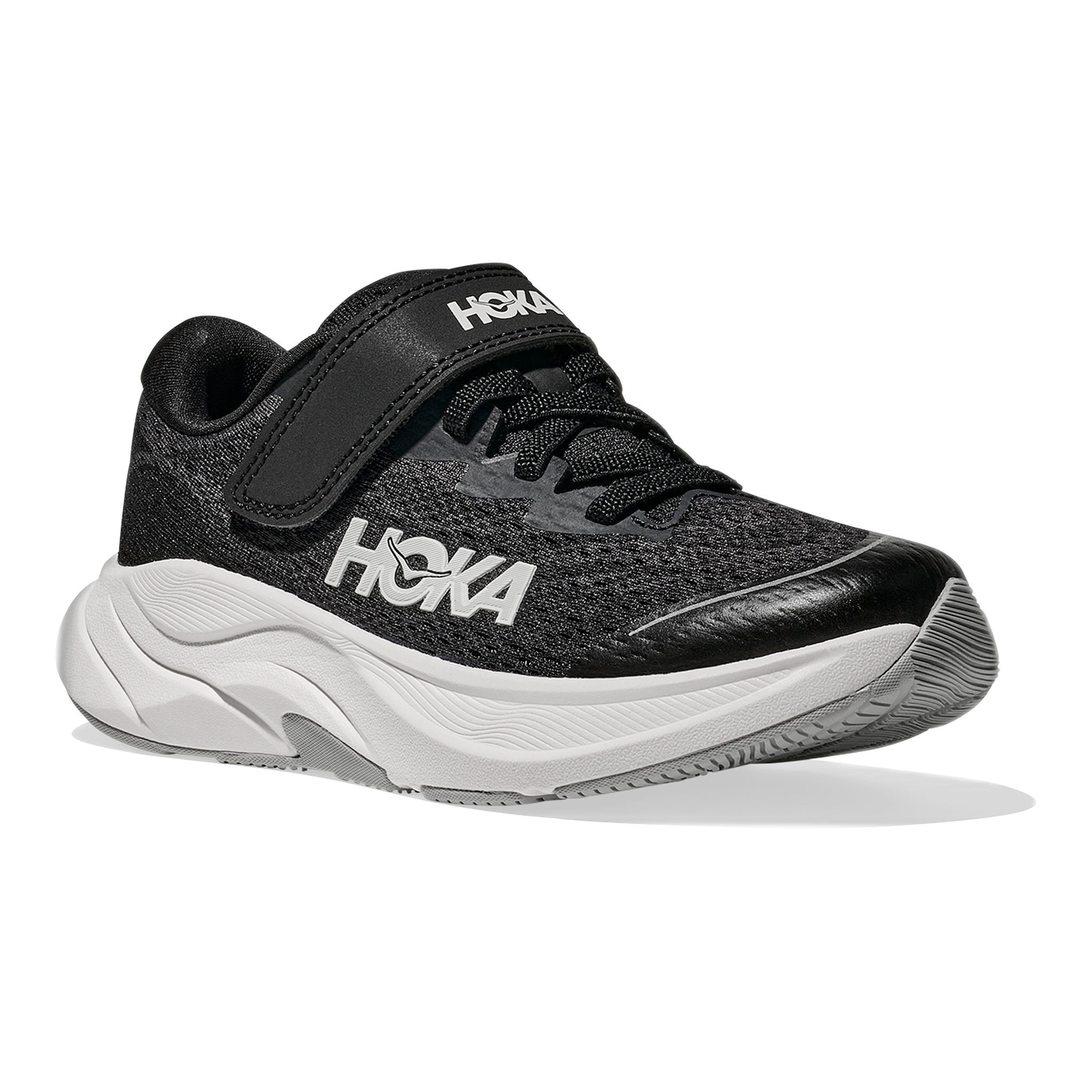 HOKA - Little Kids Rincon 4 - Black/White / M / 10.5