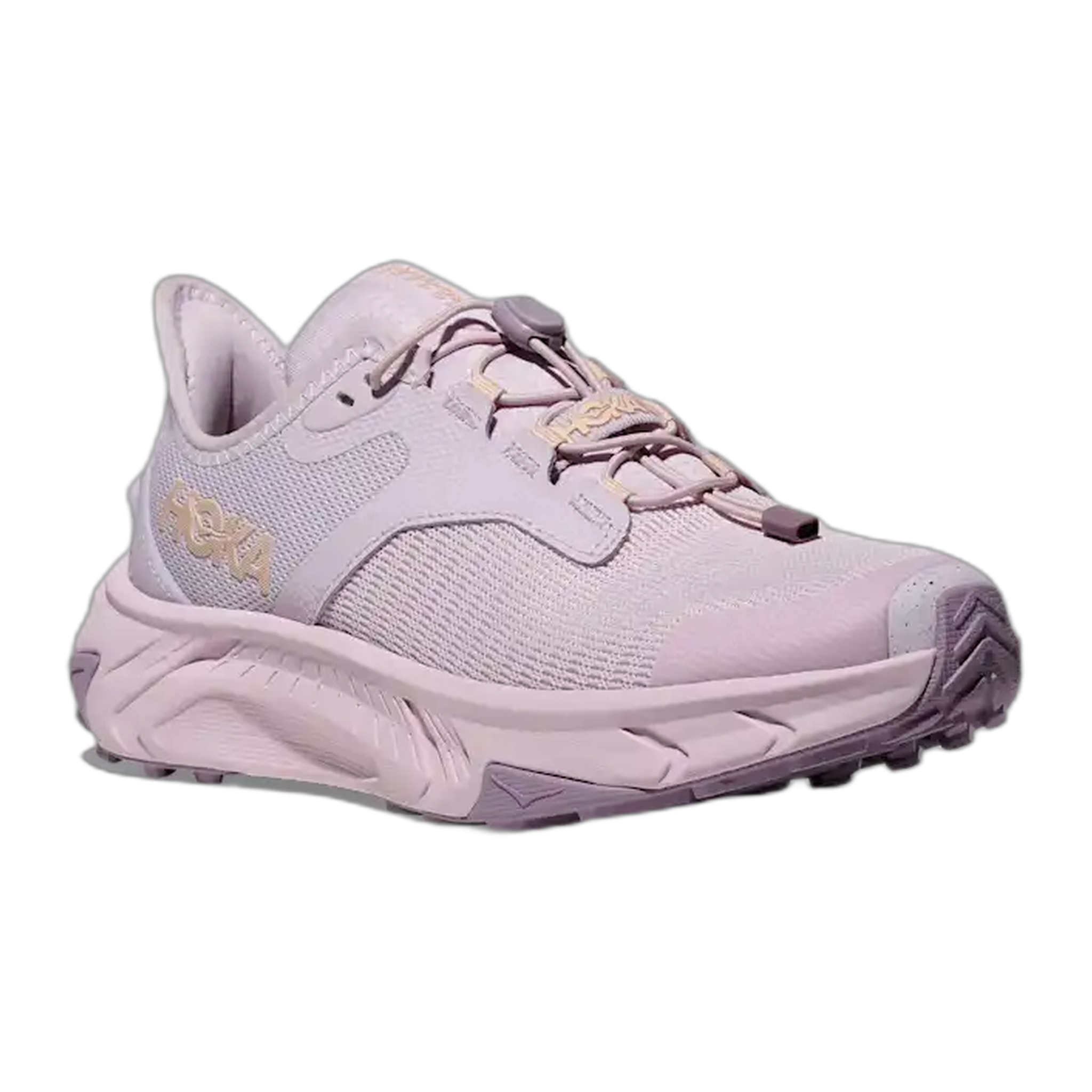 HOKA - Big Kids Transport Freedom - Lilac Cream / Tangerine Glow / M / 3.5