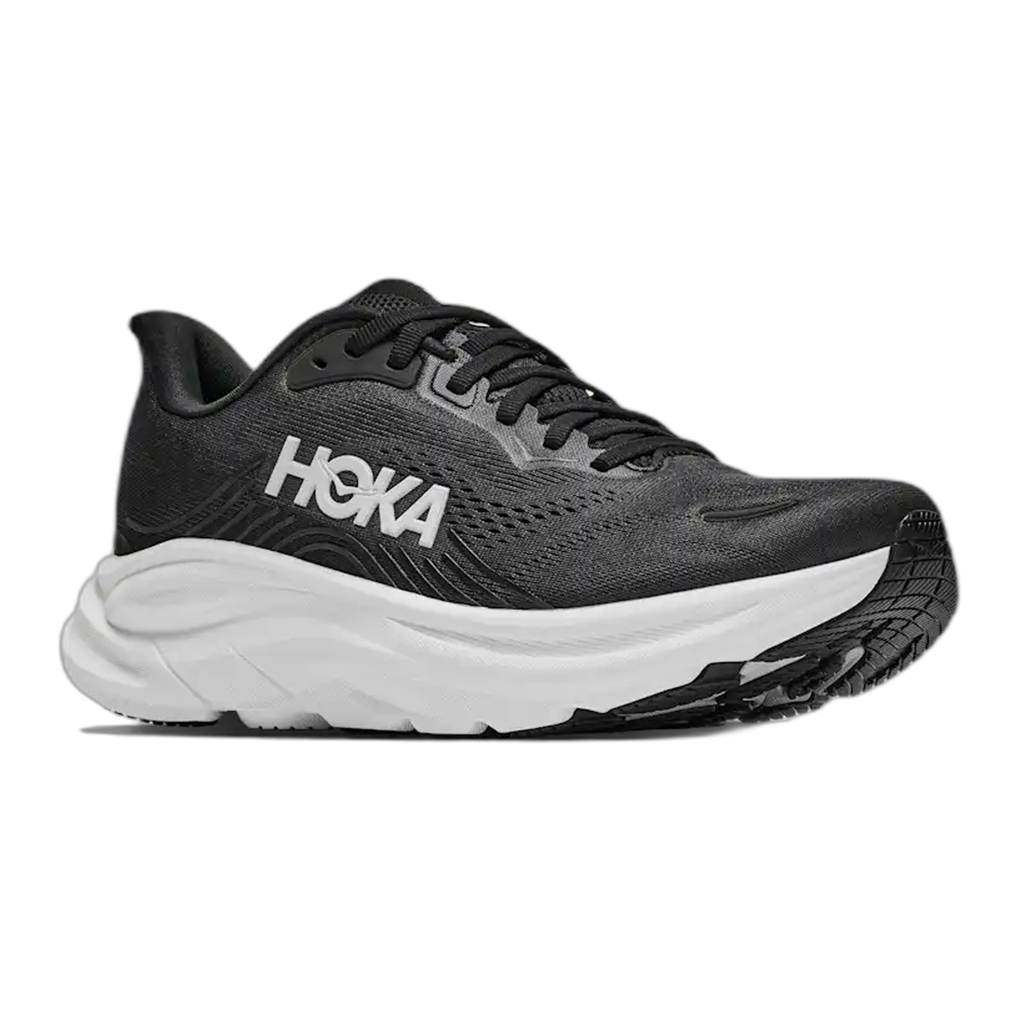 HOKA - Men's Clifton 11 - Black / White / M / 7.5