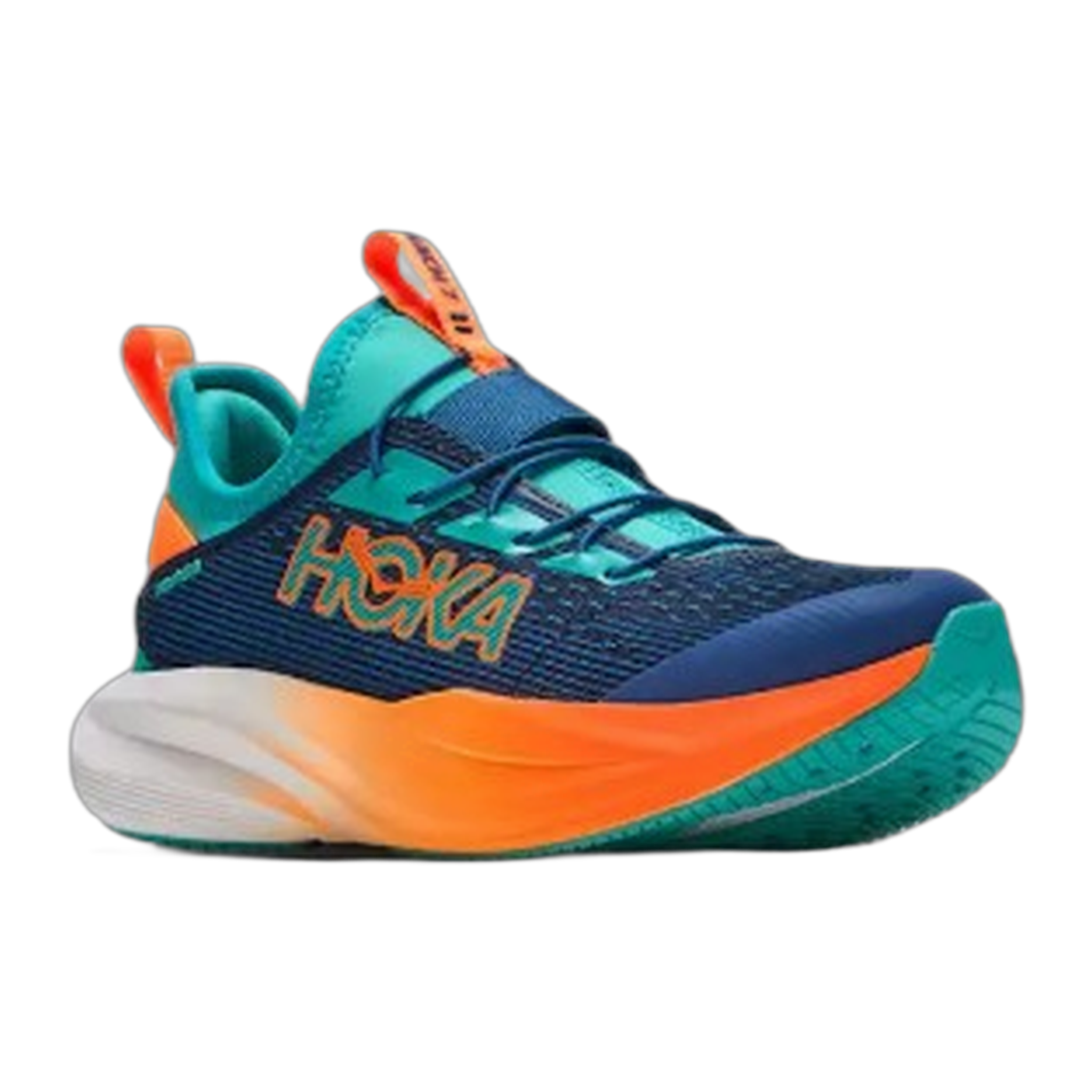 HOKA - Little Kids Mach 7 - Night Glow Blue / Neon Tangerine / M / 1
