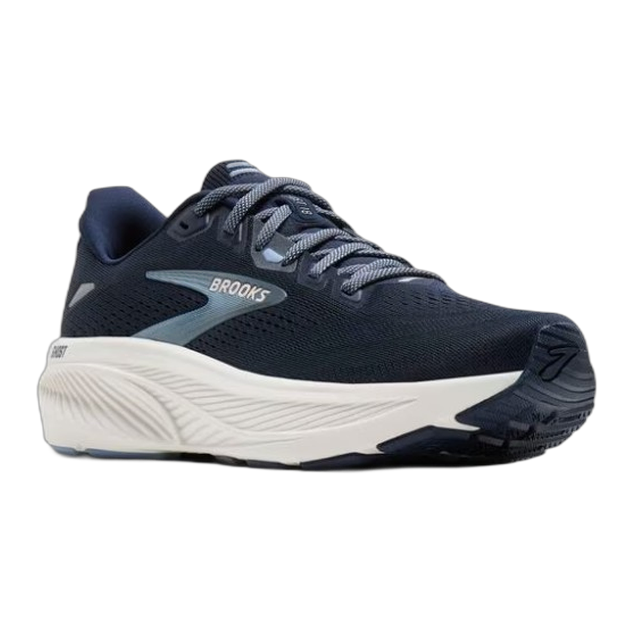Brooks - Women's Ghost 18 - Navy/Rain Washed/Coconut / M / 6