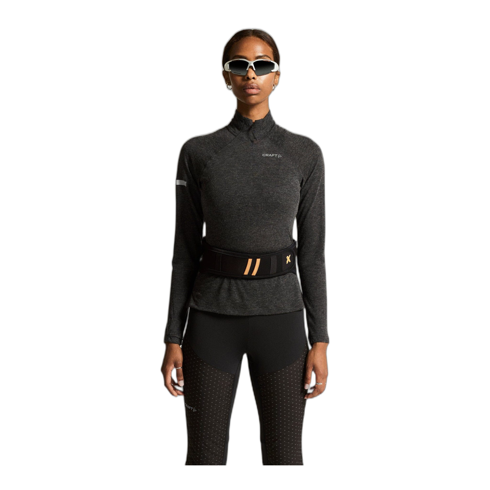 Craft - Women's ADV Subz Wool Long Sleeve Tee 3 - Black Melange / XS