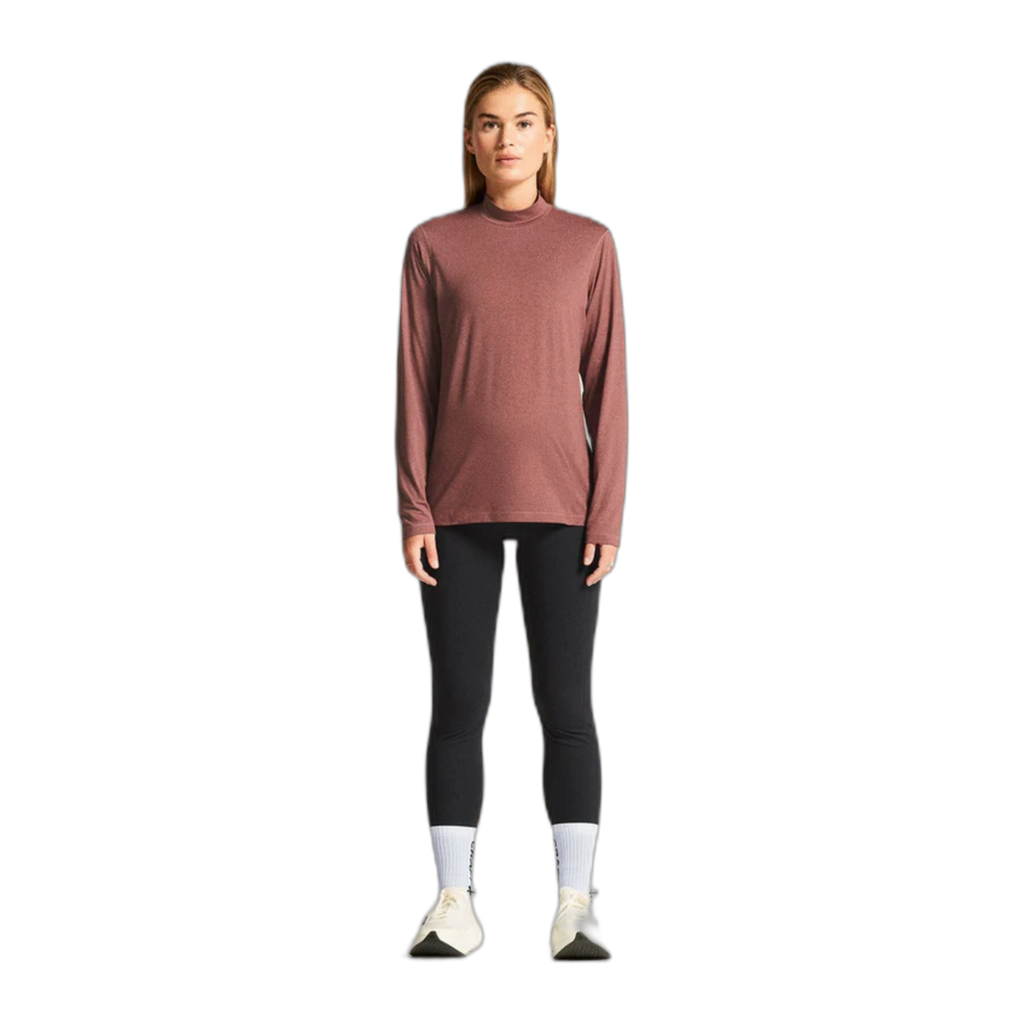 Craft - Women's Flow MS LS - Rose Brown/Melange / XS