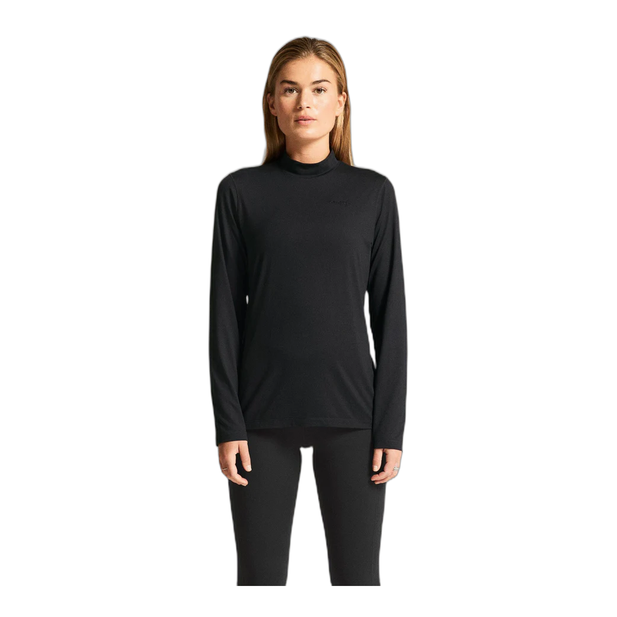 Craft - Women's Flow MS LS - Black Melange / XS
