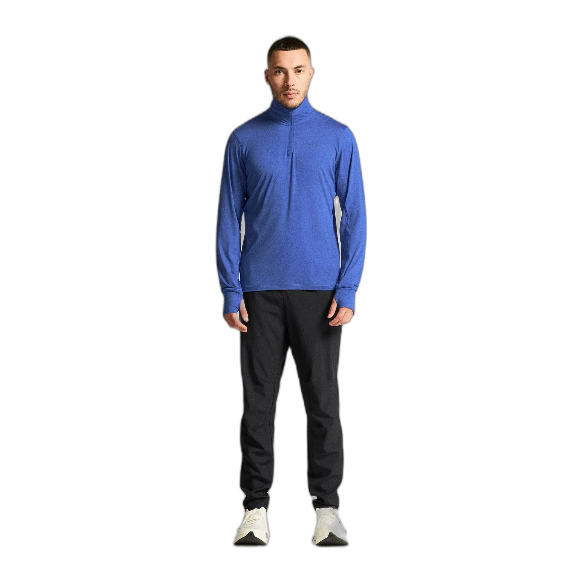 Craft - Men's Flow HZ LS - Ink Blue/Melange / S