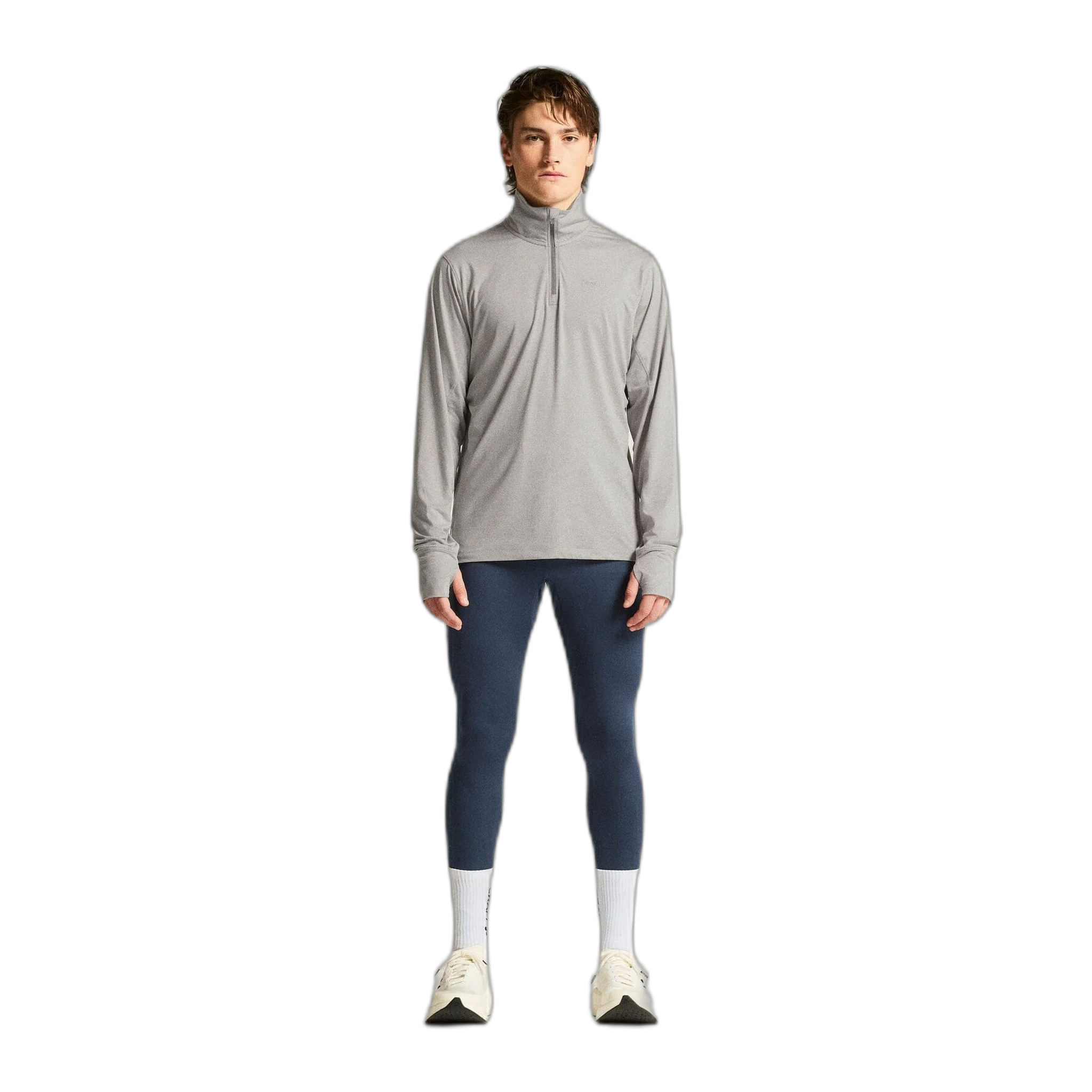 Craft - Men's Flow HZ LS - Grey Melange / S