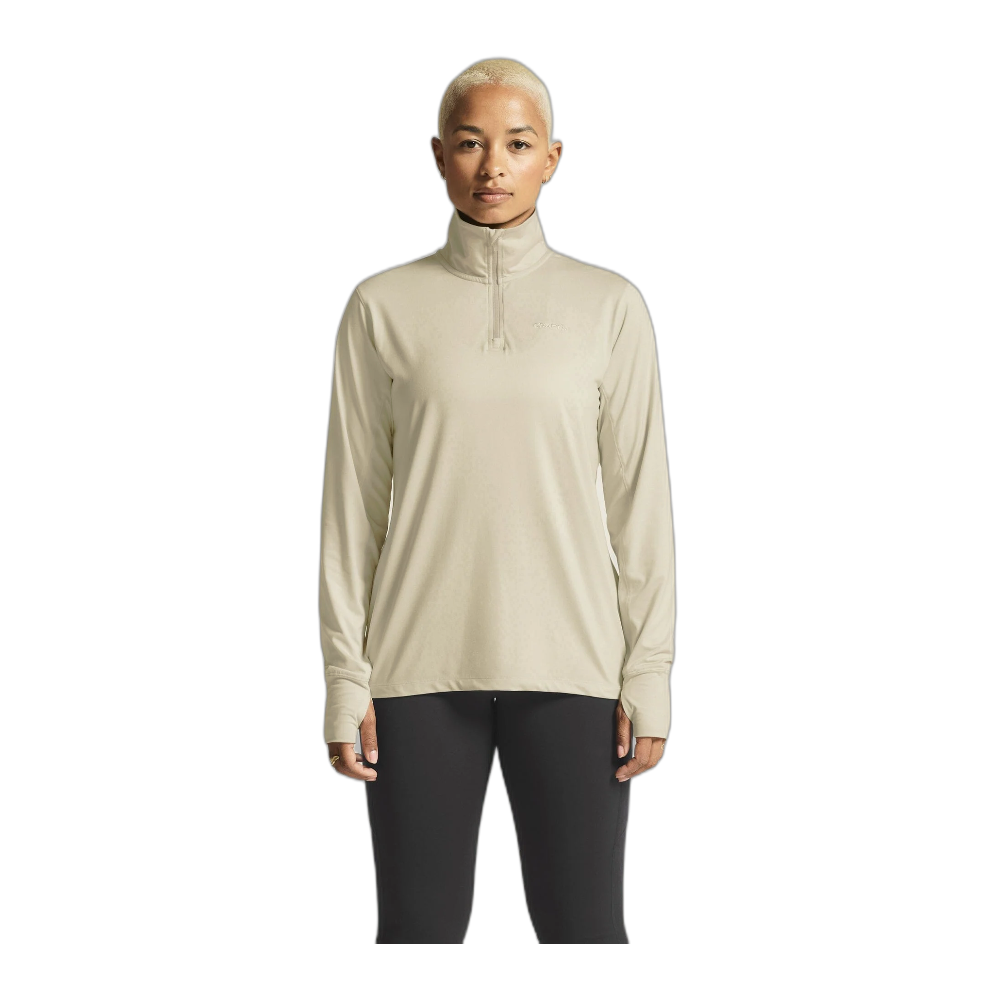 Craft - Women's Flow HZ Long Sleeve - Plaster-Melange / XS