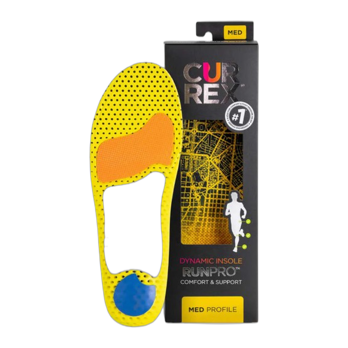 CURREX® RUNPRO™ Medium Arch Insoles | Dynamic Insoles for Running Shoes