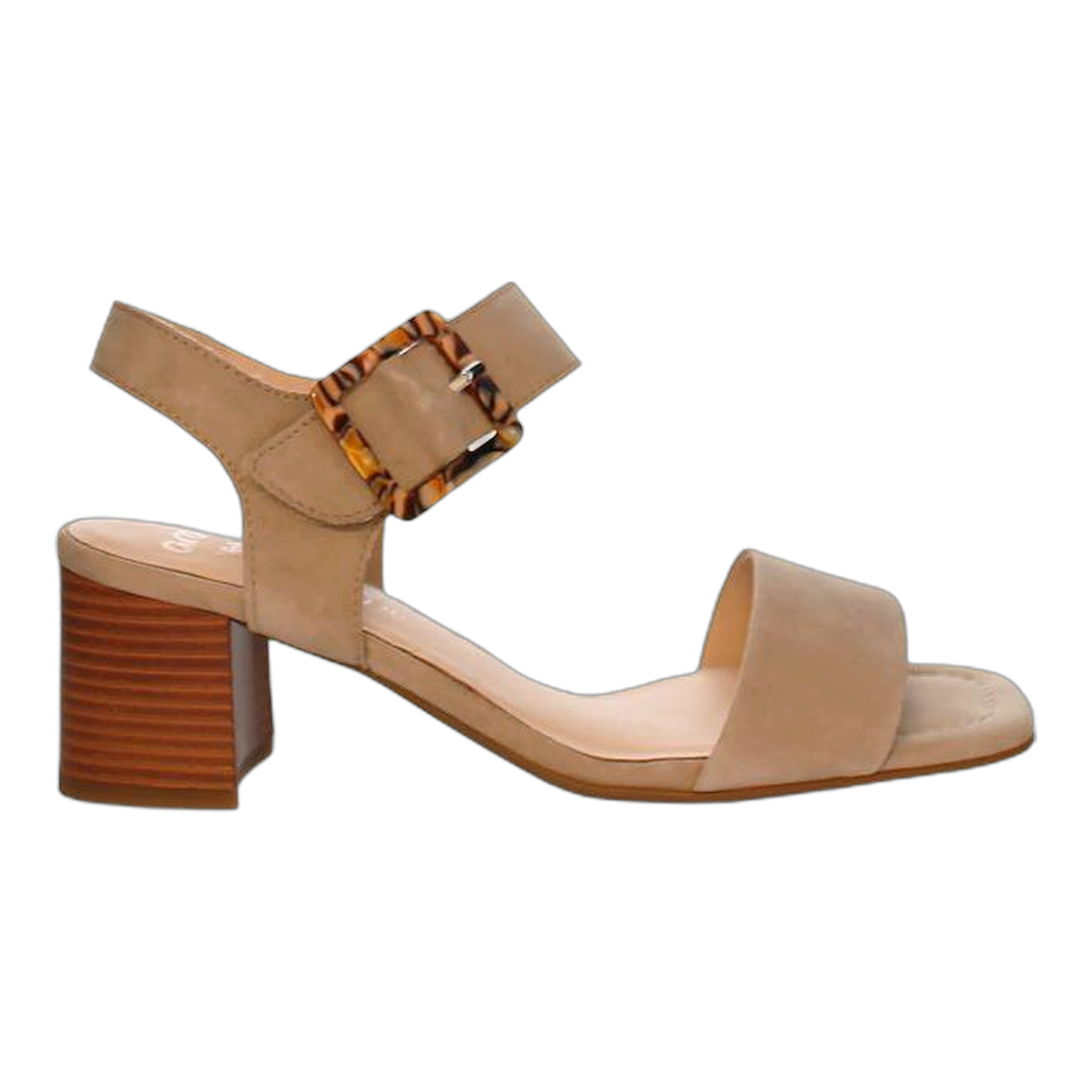 ara - Bethel Women's Adjustable Dress Sandal 50mm - Sand Suede / M / 9.5