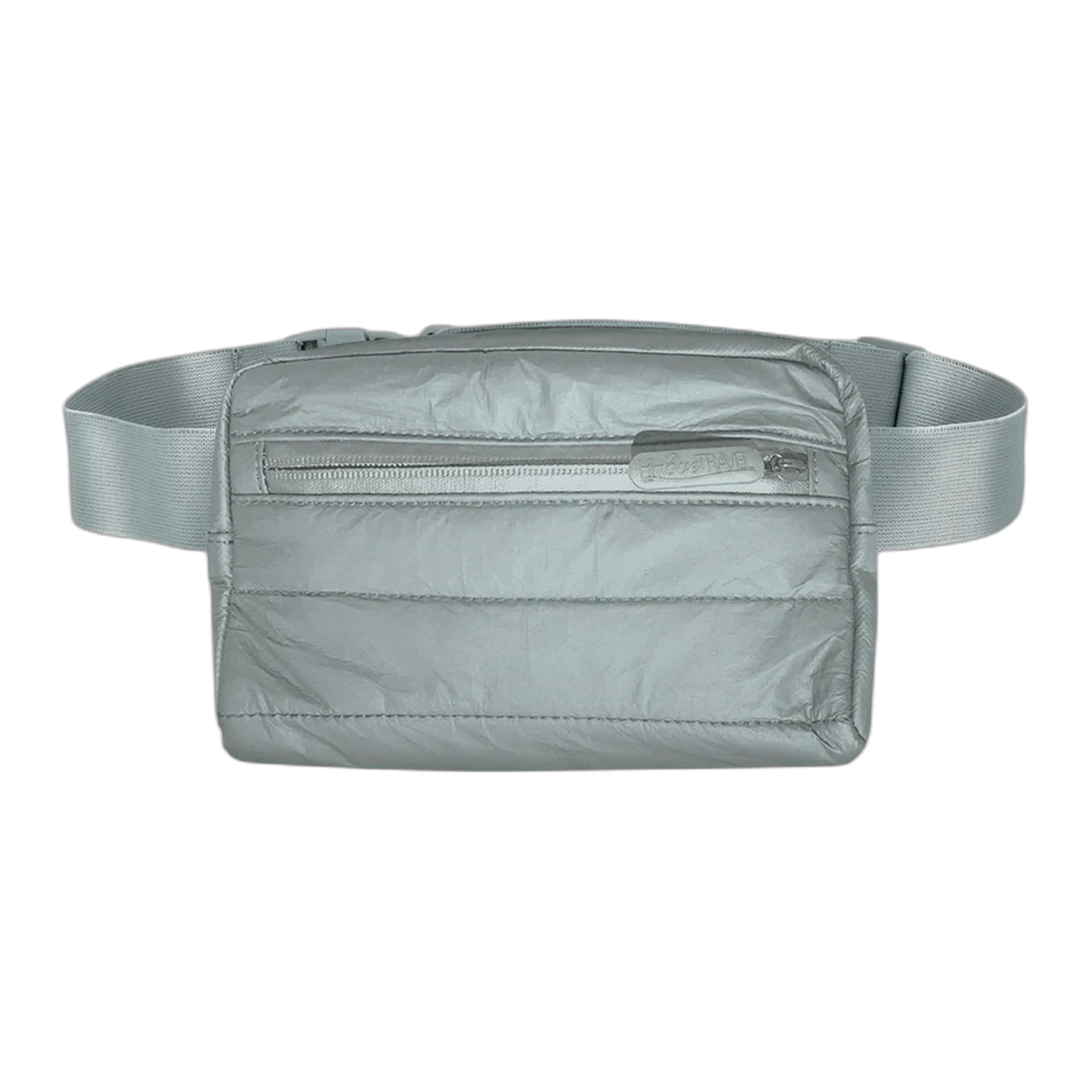 Hi, Love - Puffer Fanny Pack - Shimmer Gray