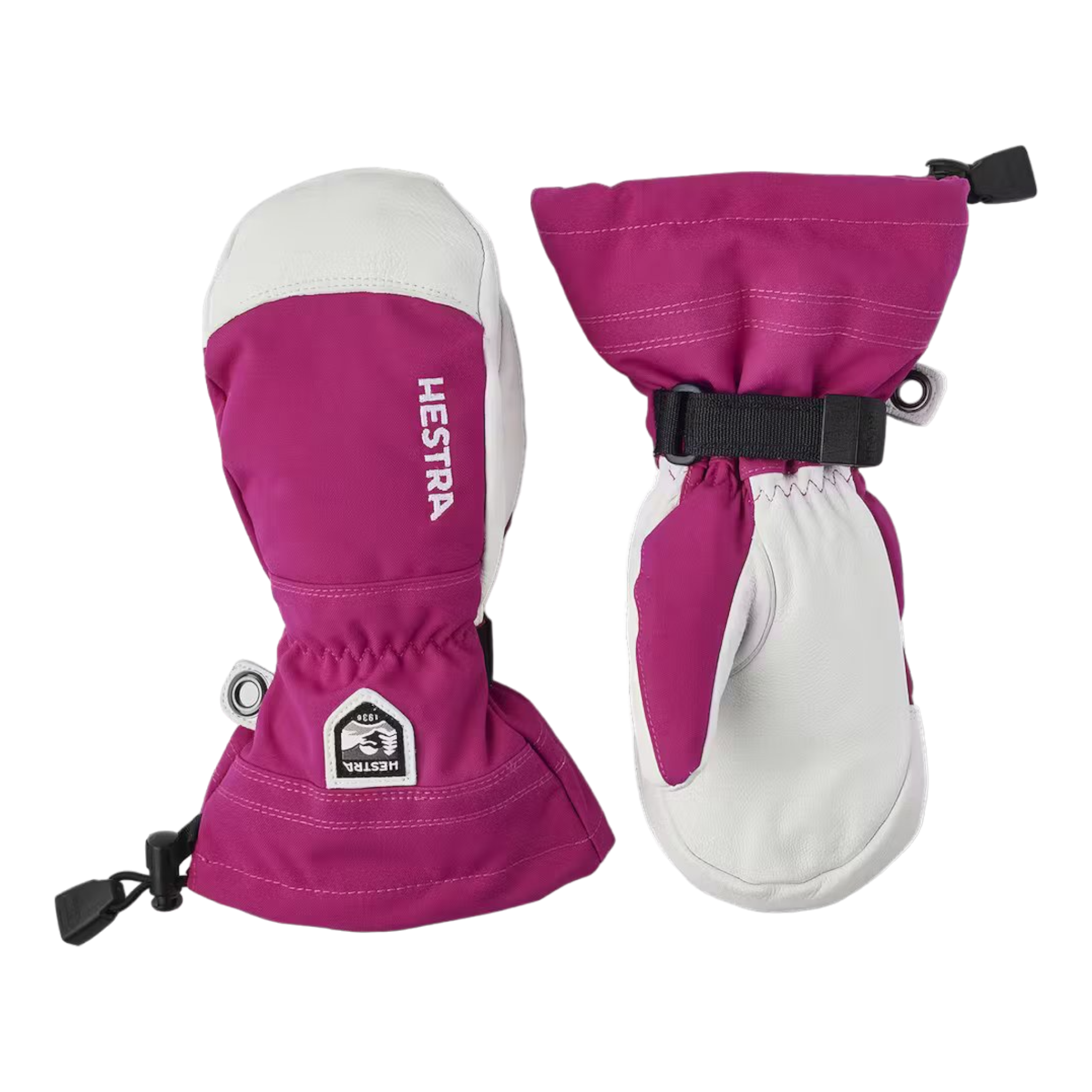 Hestra - Army Leather Heli Ski Jr. Mitt - Fuchsia / 7