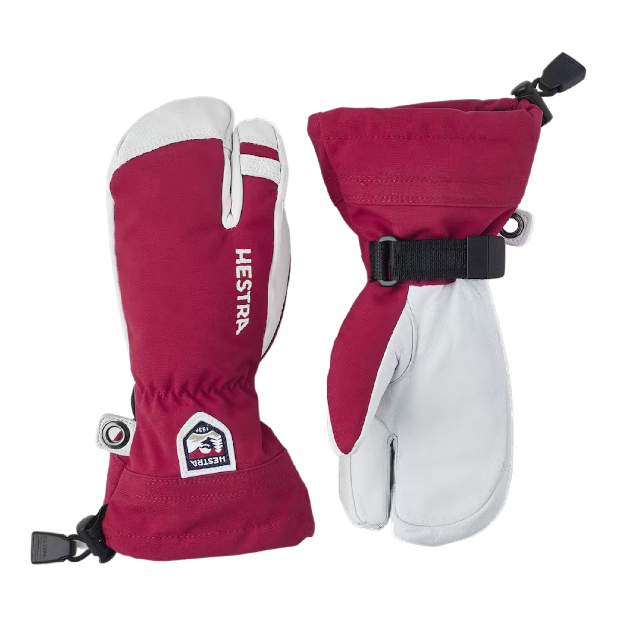 Hestra - Army Leather Heli Ski Jr. 3-Finger - Red / 3