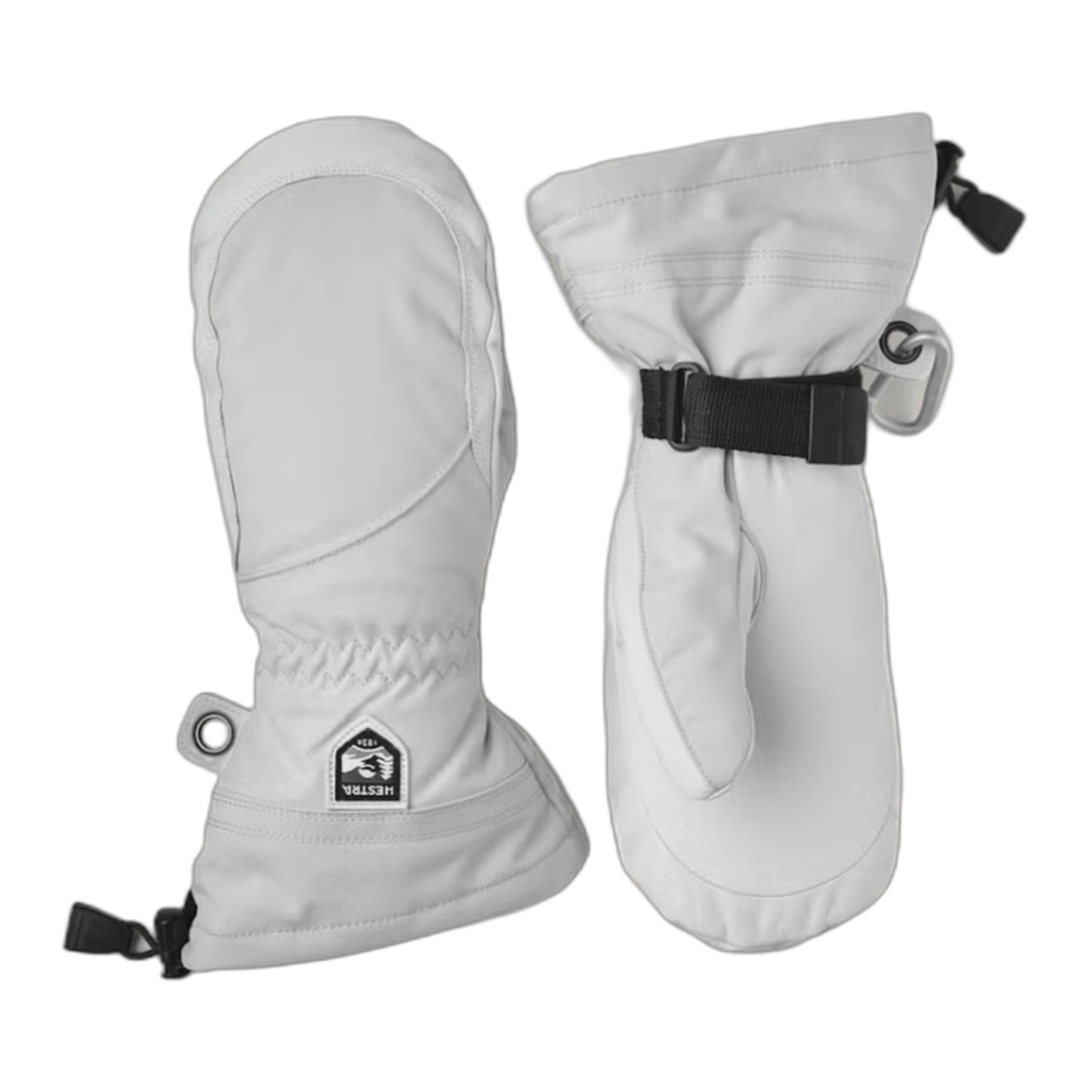 Hestra - Heli Ski Female Mitt - Pale Grey / Offwhite / 8